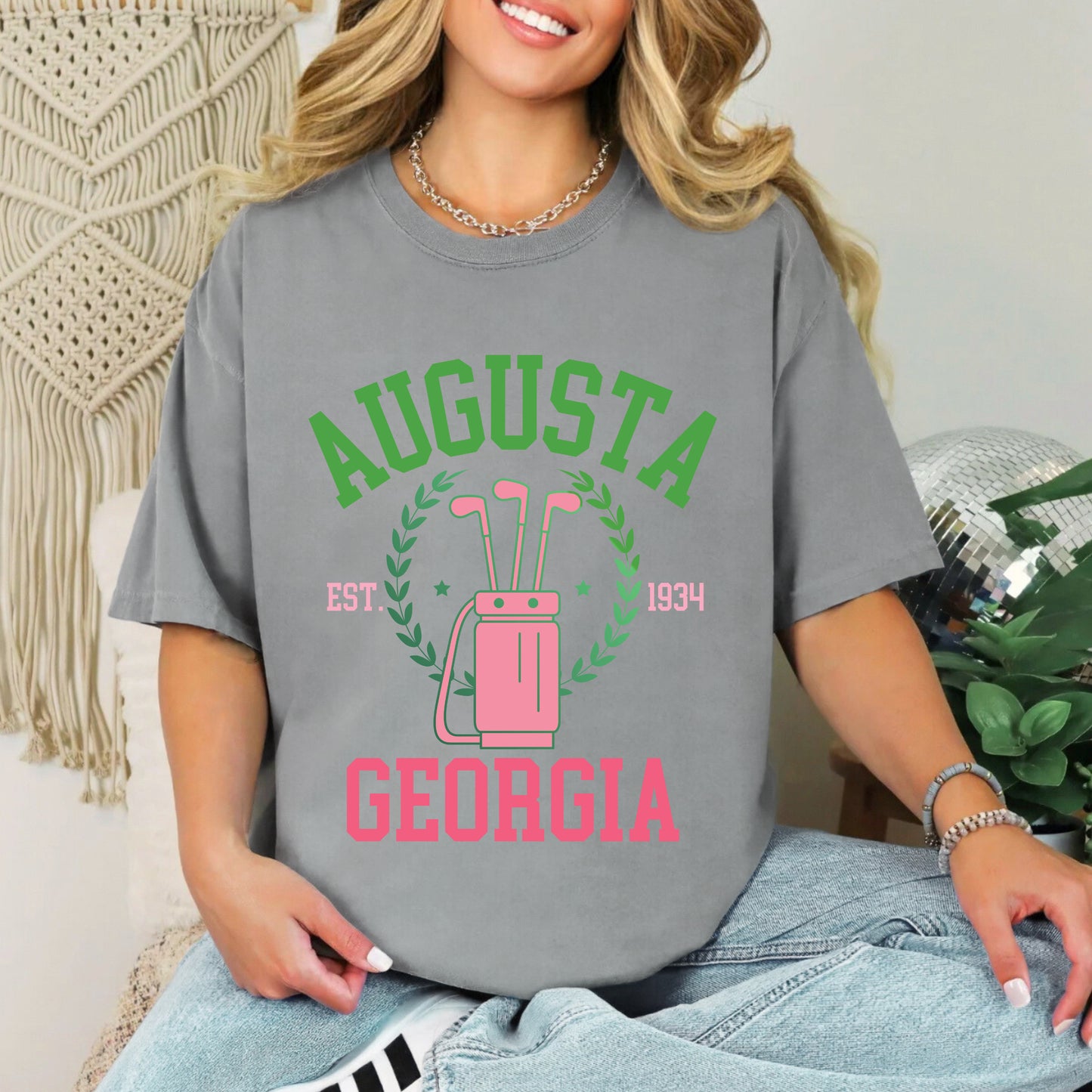Golf Augusta Georgia EST. 1934 | Garment Dyed Short Sleeve Tee