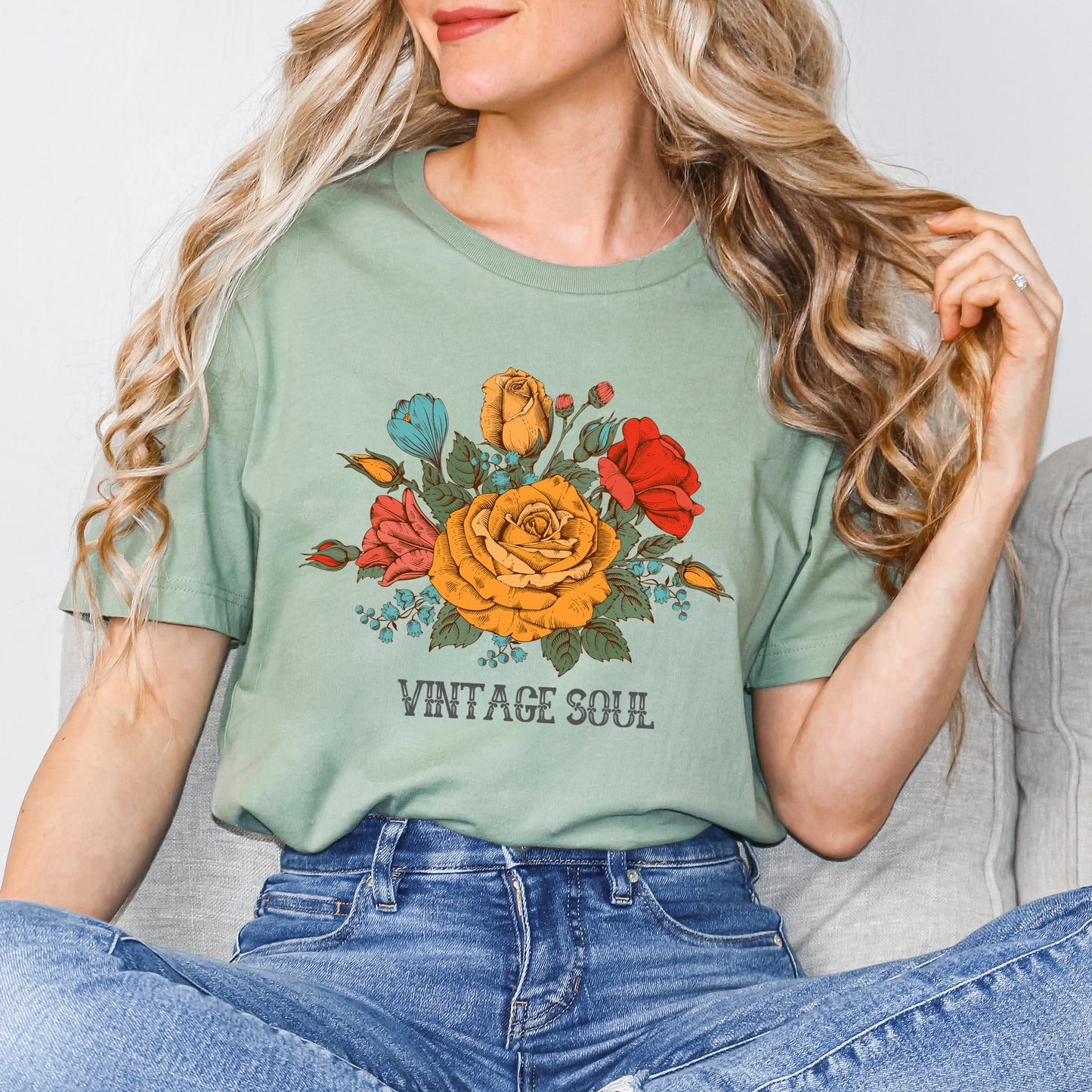 Vintage Soul Flowers | Short Sleeve Graphic Tee