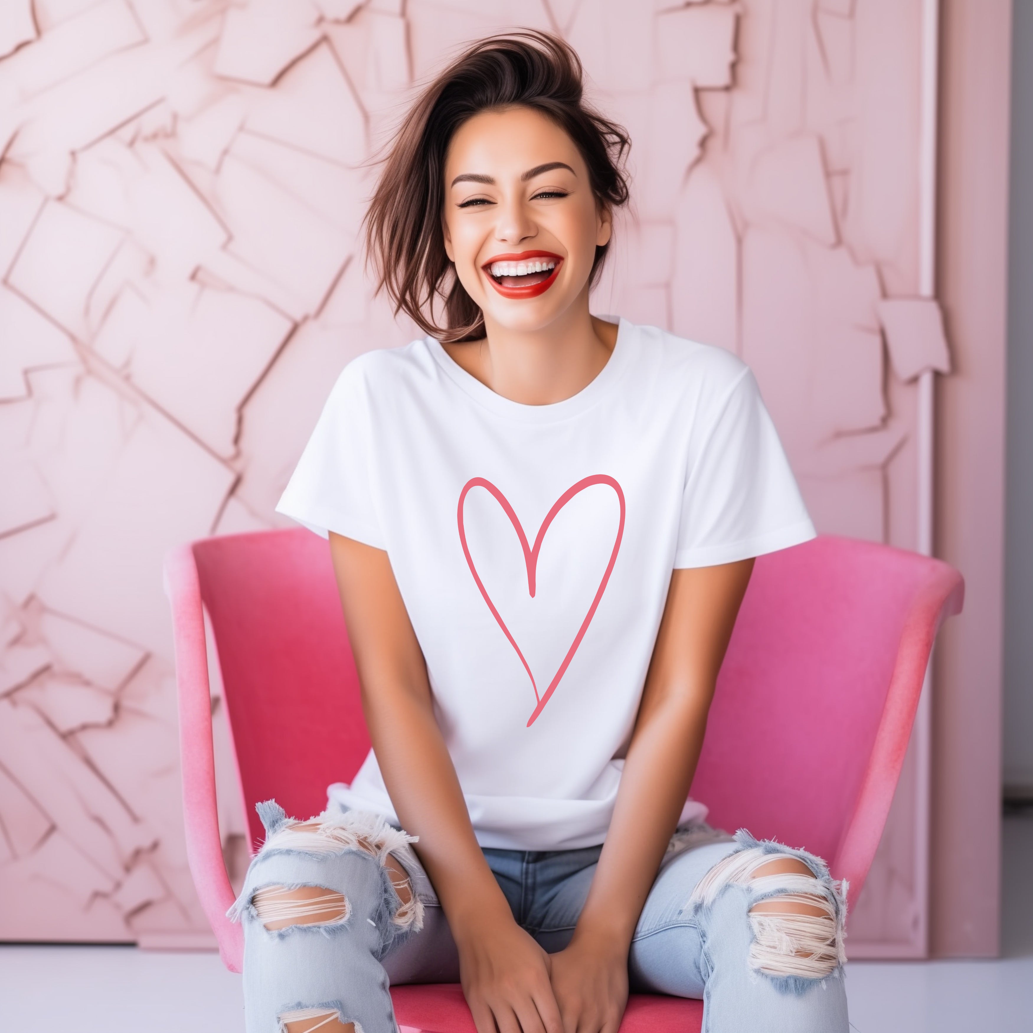 Hand Drawn Heart | Short Sleeve Graphic Tee