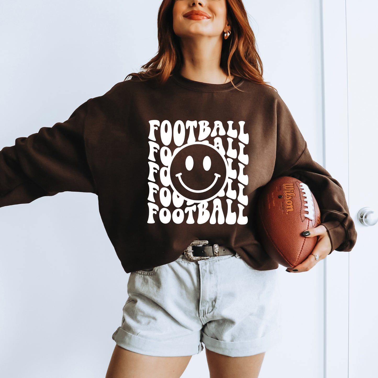 Football Smiley Face | Sweatshirt