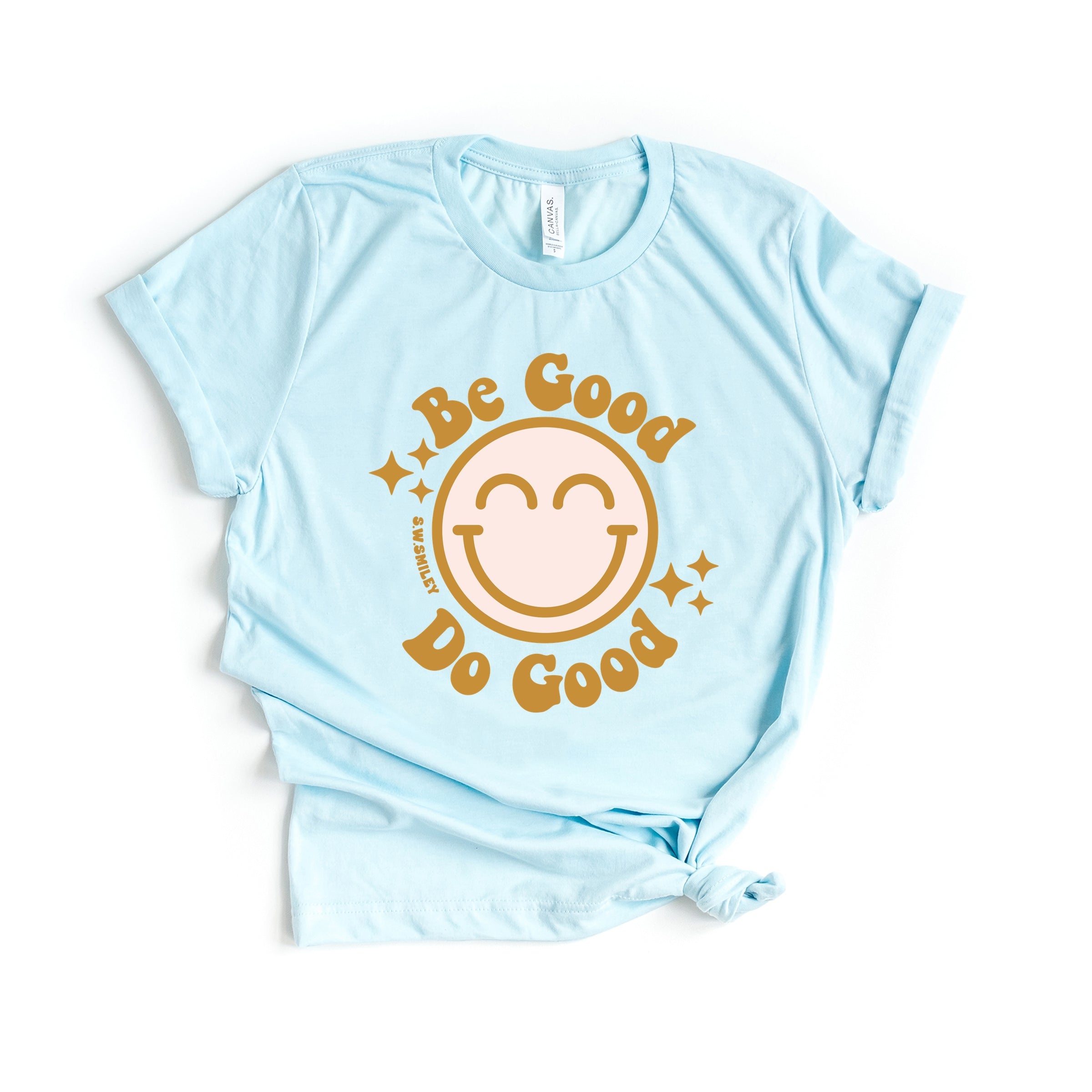 S.W.Smiley Be Good Do Good Smiley Face - Women's Short Sleeve Graphic T-Shirt