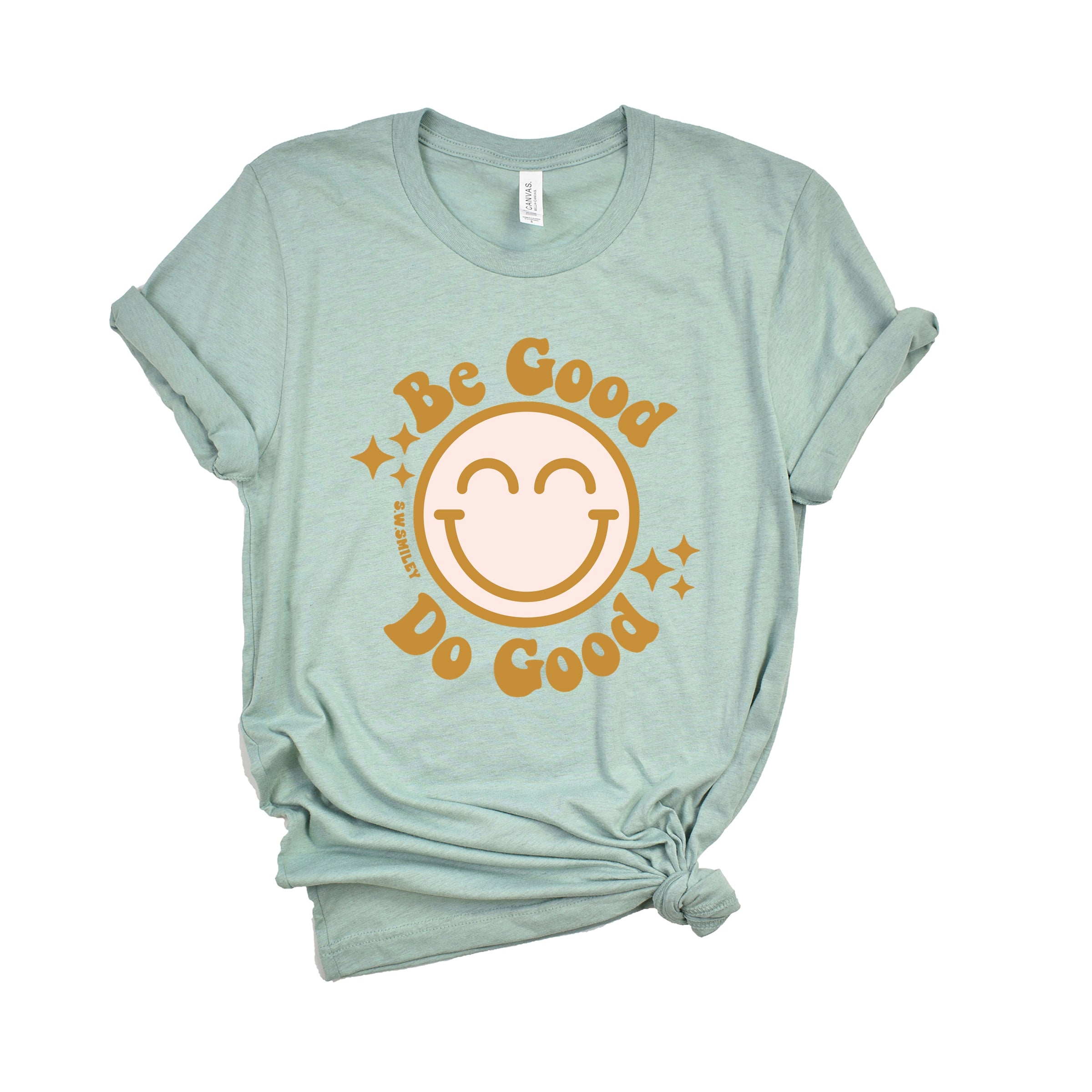 S.W.Smiley Be Good Do Good Smiley Face - Women's Short Sleeve Graphic T-Shirt