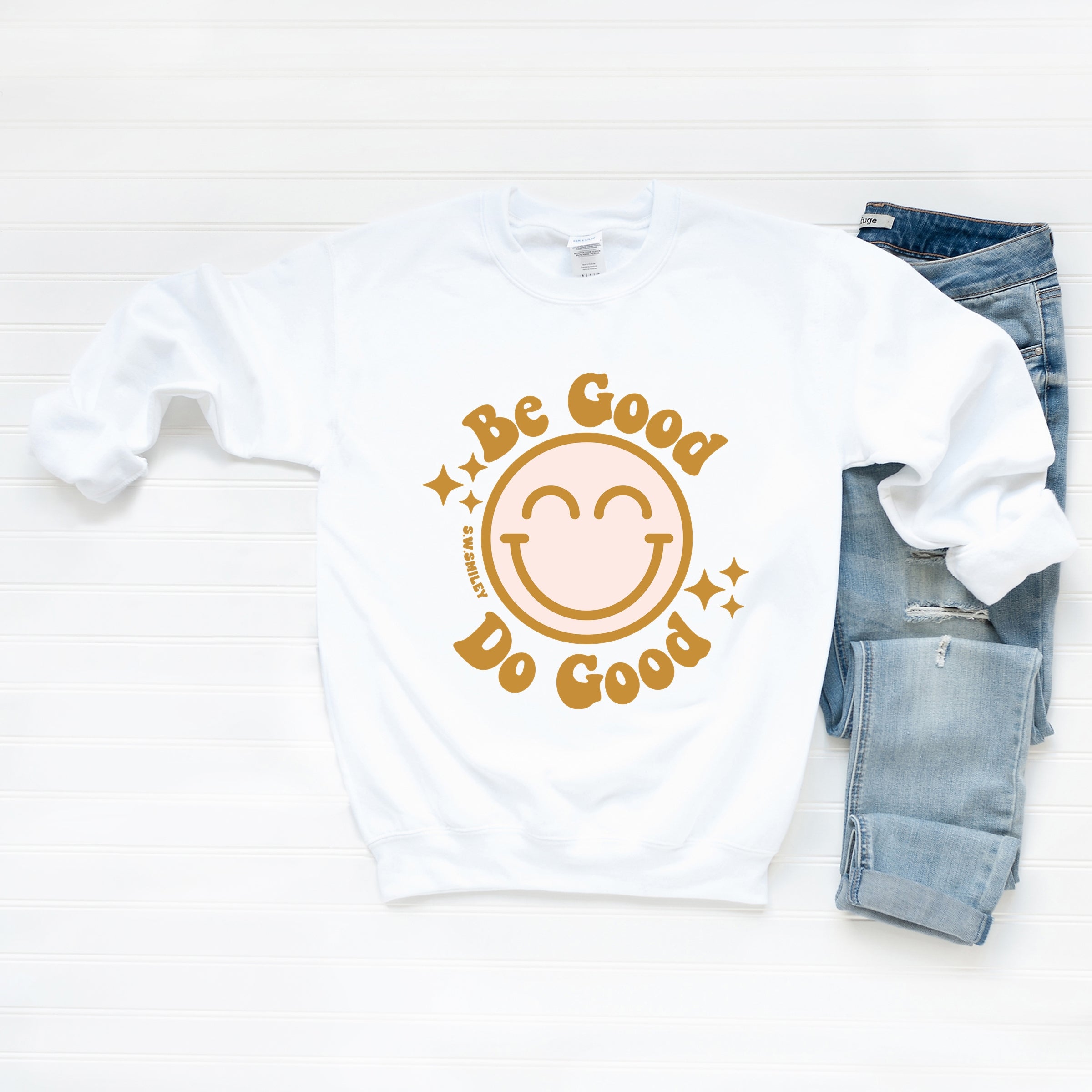 S.W.Smiley Be Good Do Good Smiley Face - Women's Graphic Sweatshirt
