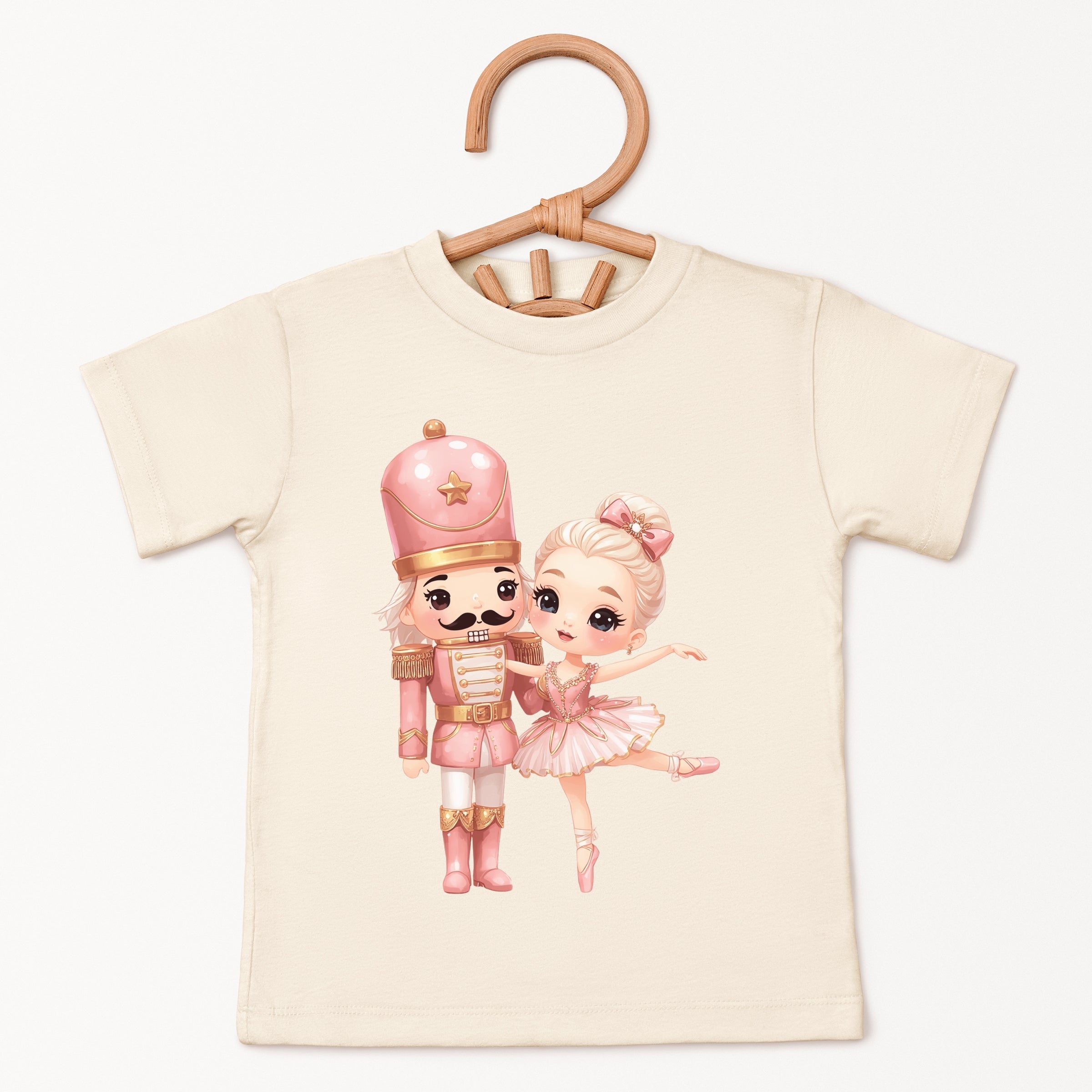 Pink Nutcracker Ballerina - Youth Short Sleeve Graphic T-Shirt and Toddler Short Sleeve Graphic T-Shirt