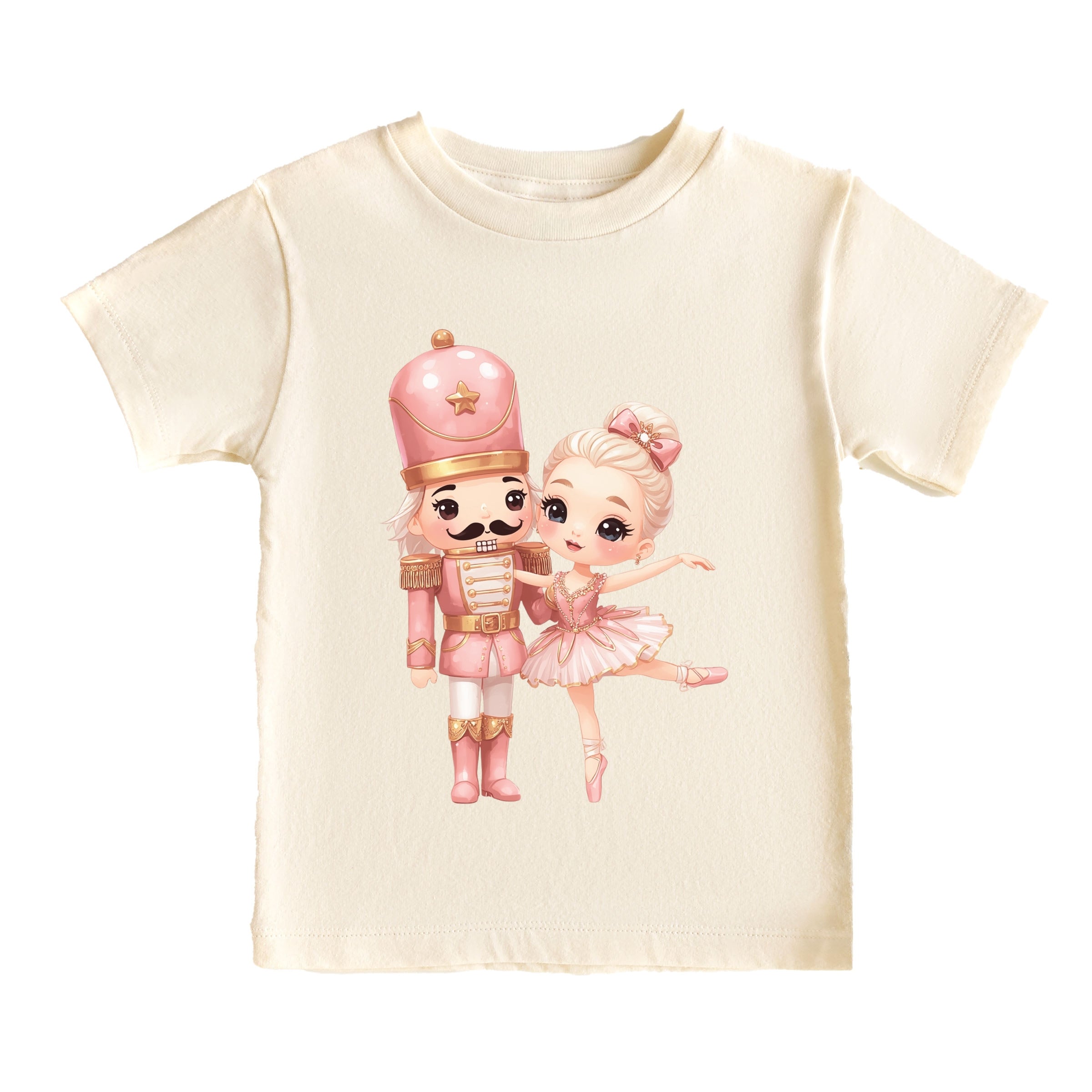 Pink Nutcracker Ballerina - Youth Short Sleeve Graphic T-Shirt and Toddler Short Sleeve Graphic T-Shirt