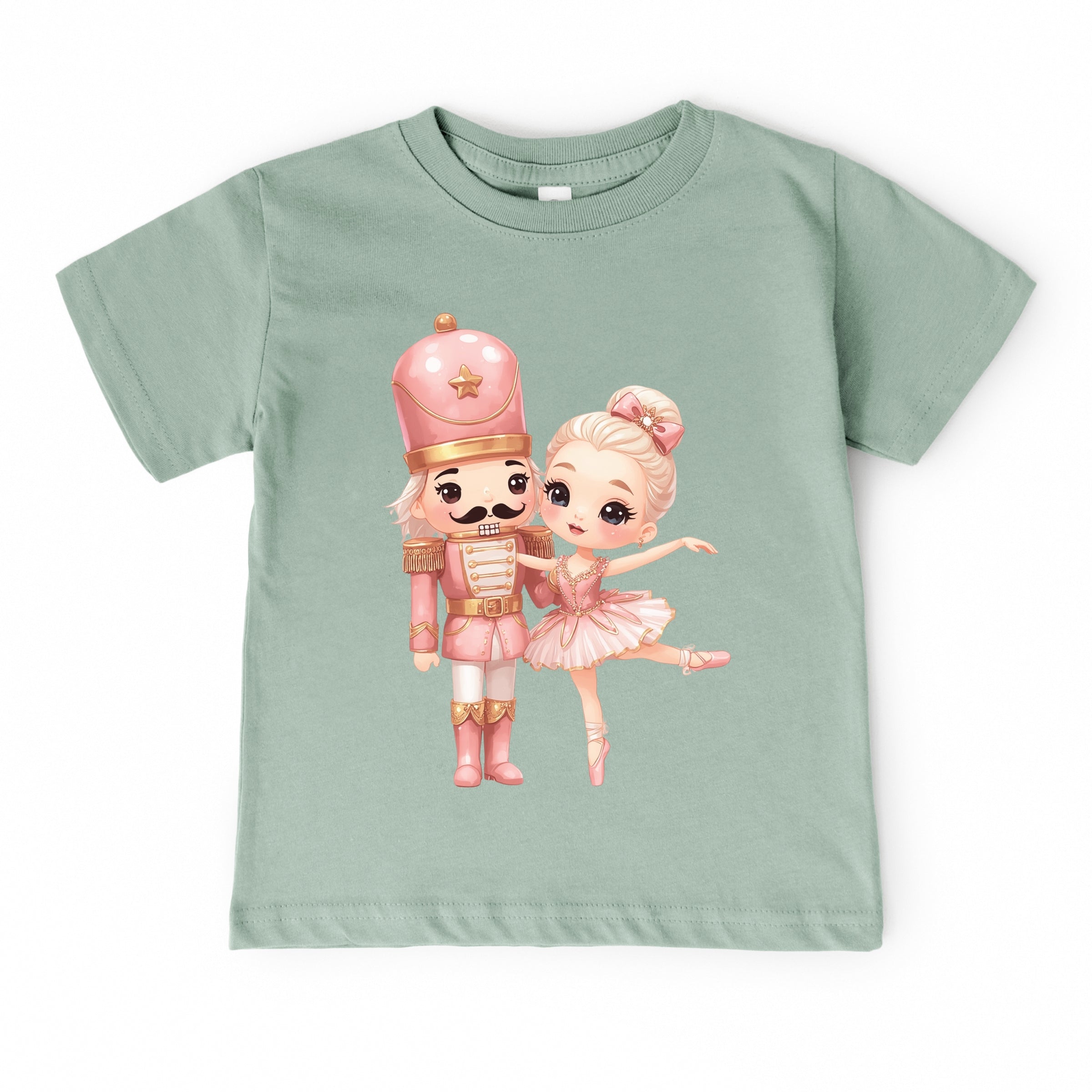 Pink Nutcracker Ballerina - Youth Short Sleeve Graphic T-Shirt and Toddler Short Sleeve Graphic T-Shirt