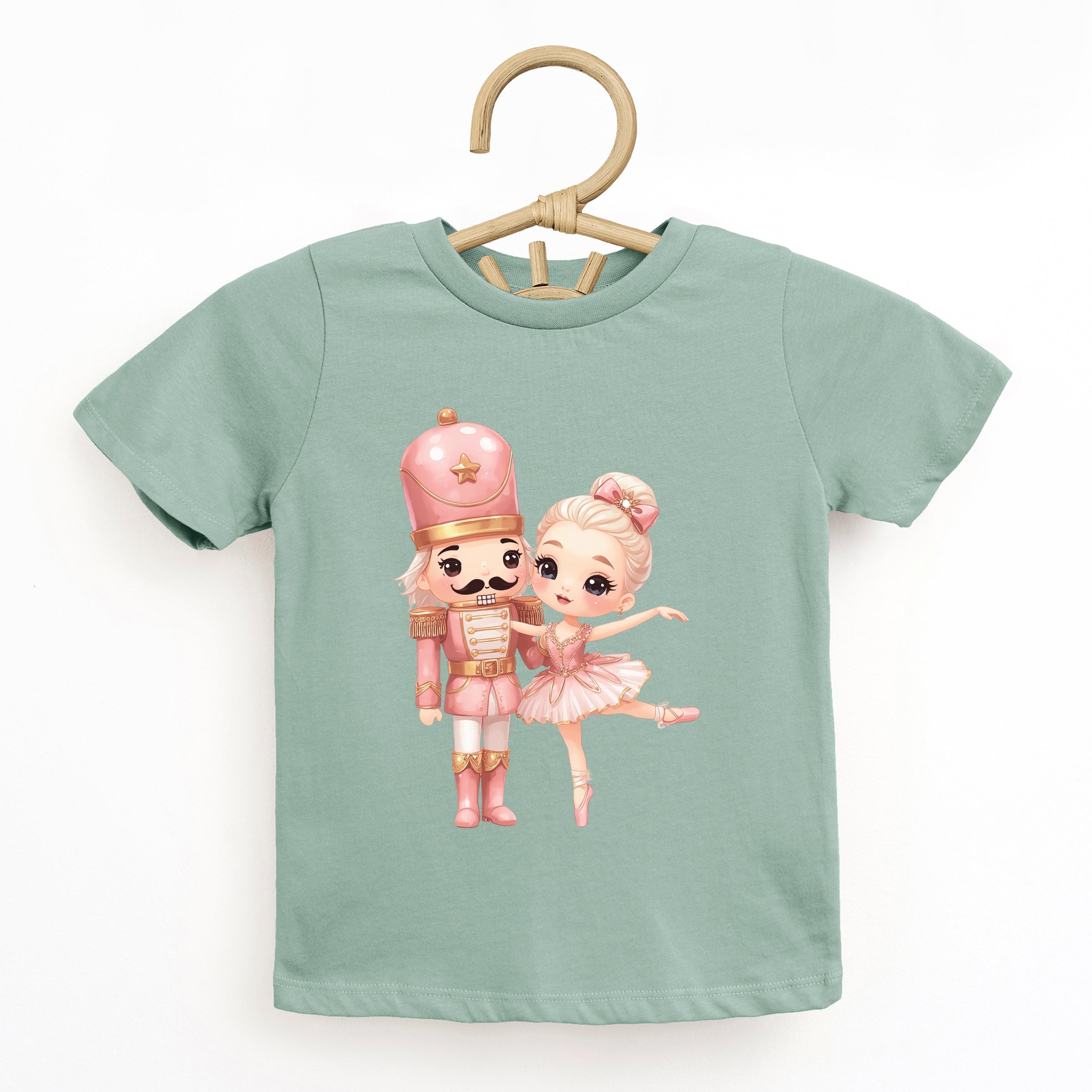 Pink Nutcracker Ballerina - Youth Short Sleeve Graphic T-Shirt and Toddler Short Sleeve Graphic T-Shirt