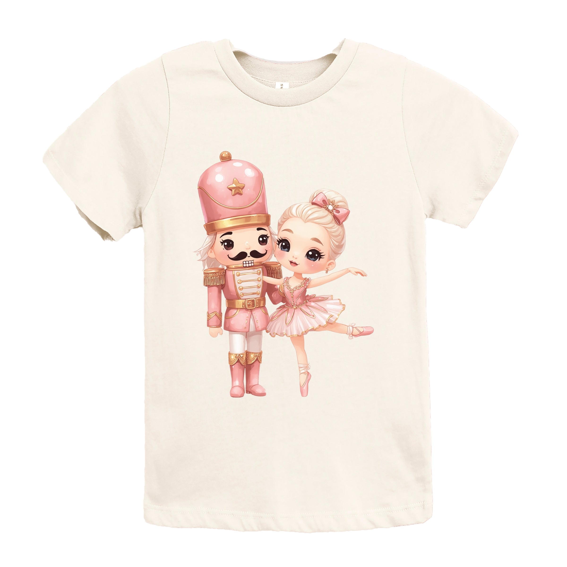 Pink Nutcracker Ballerina - Youth Short Sleeve Graphic T-Shirt and Toddler Short Sleeve Graphic T-Shirt