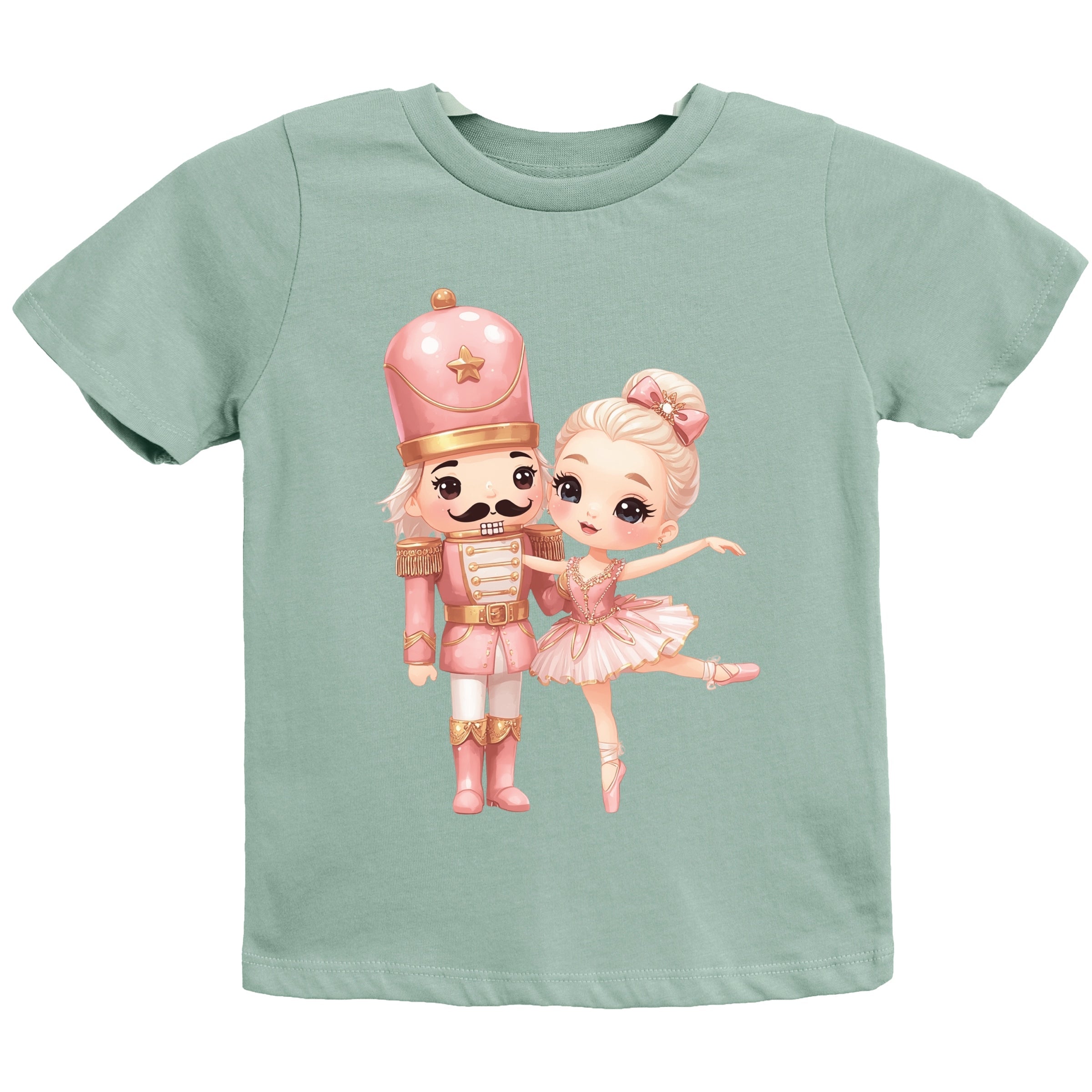 Pink Nutcracker Ballerina - Youth Short Sleeve Graphic T-Shirt and Toddler Short Sleeve Graphic T-Shirt