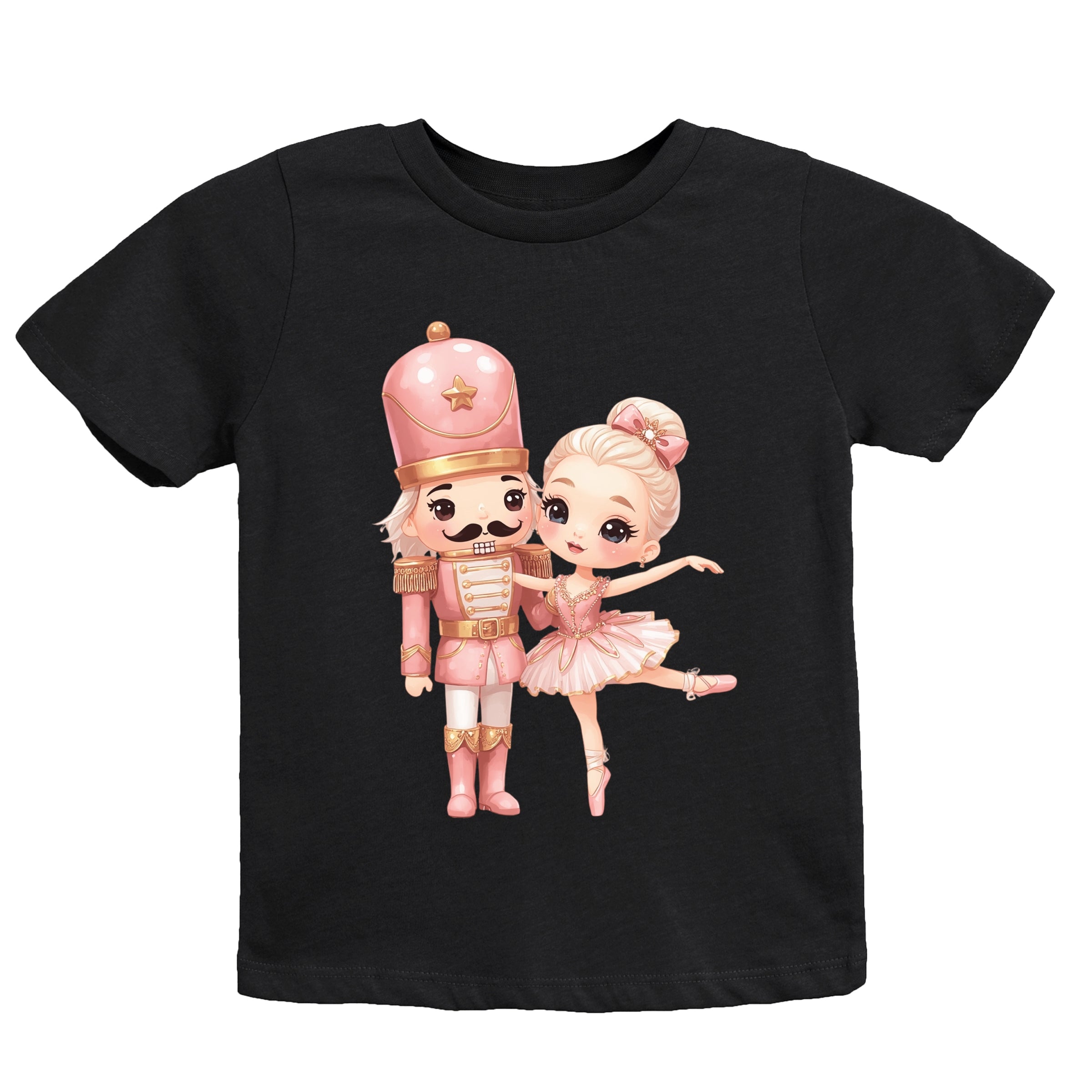 Pink Nutcracker Ballerina - Youth Short Sleeve Graphic T-Shirt and Toddler Short Sleeve Graphic T-Shirt