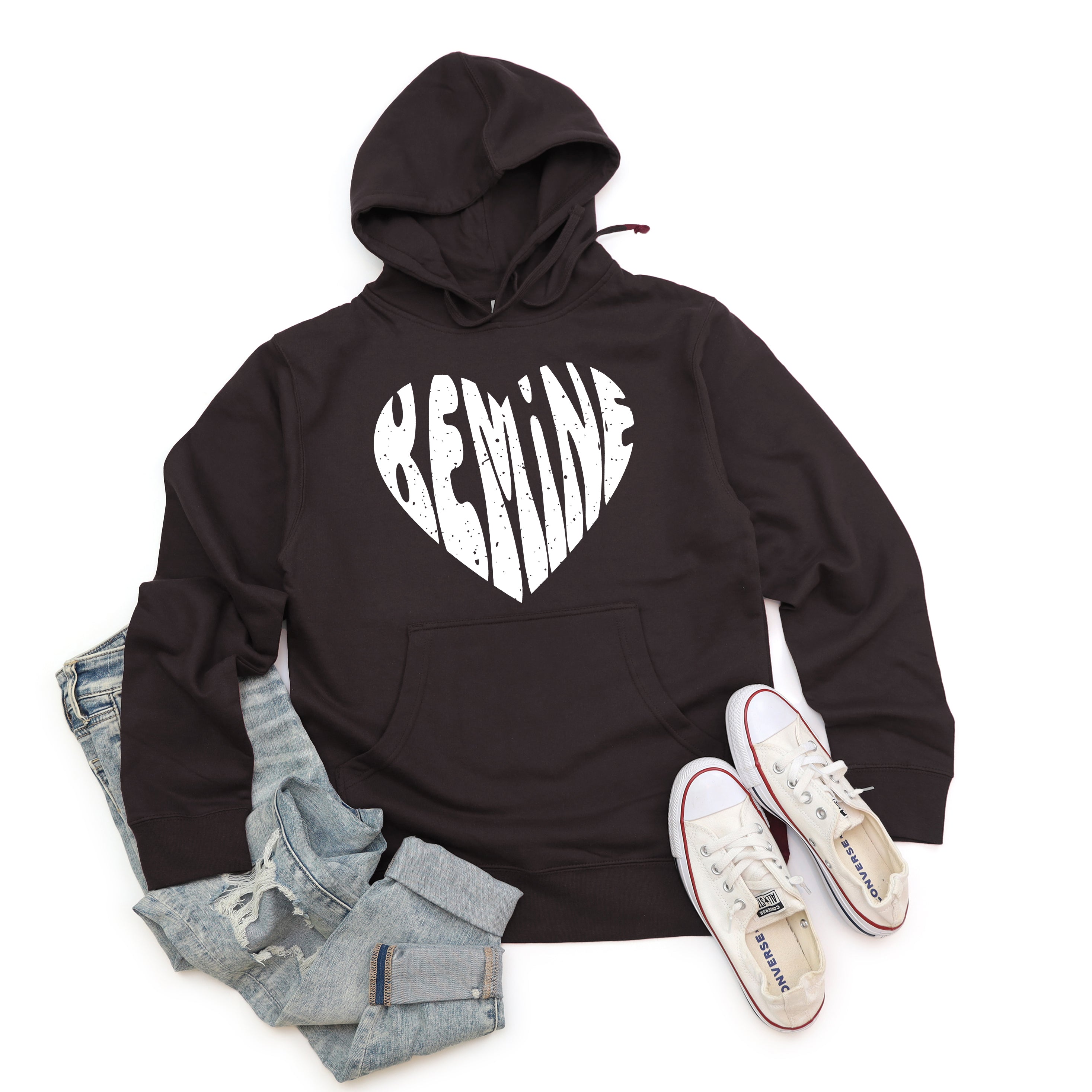 Be Mine Distressed Heart | Hoodie