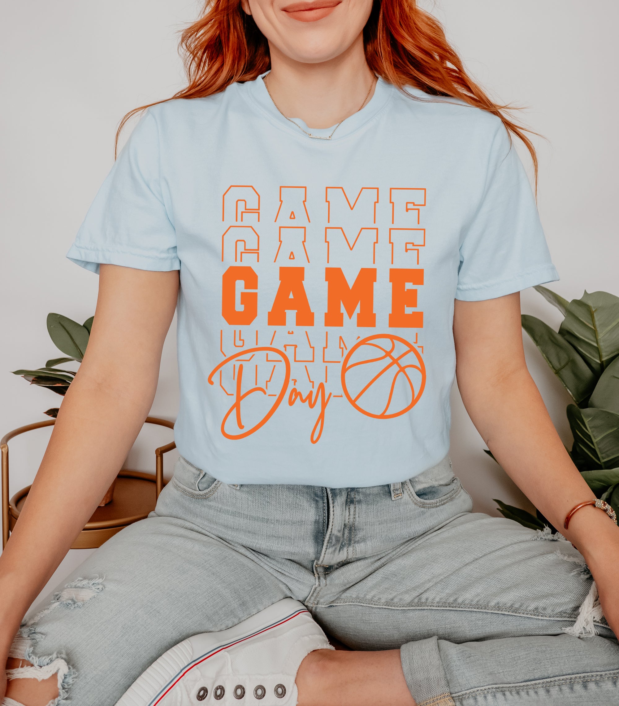 Game Day Stacked Basketball | Garment Dyed Short Sleeve Tee