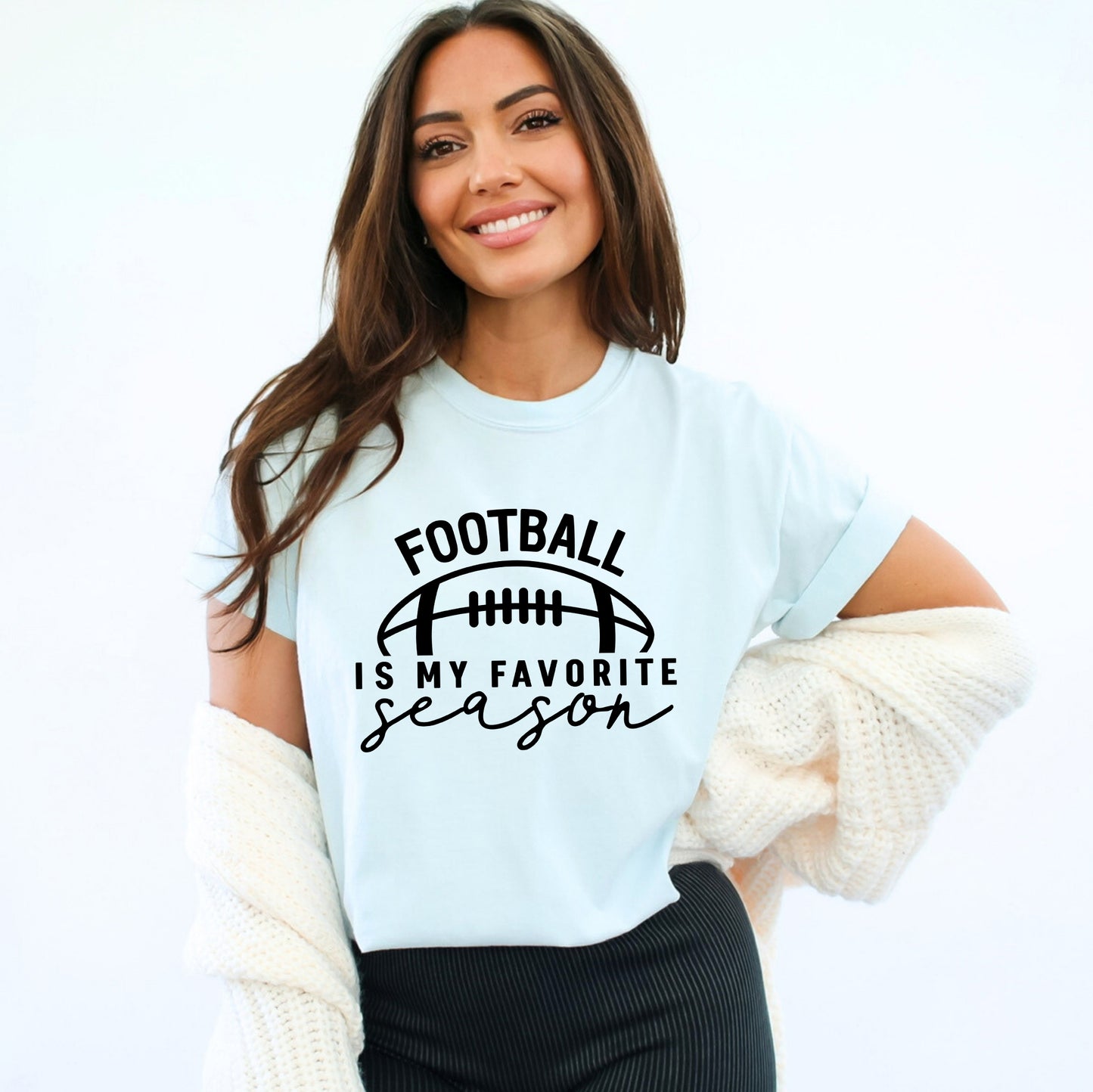 Football Is My Favorite Season Ball | Garment Dyed Tee