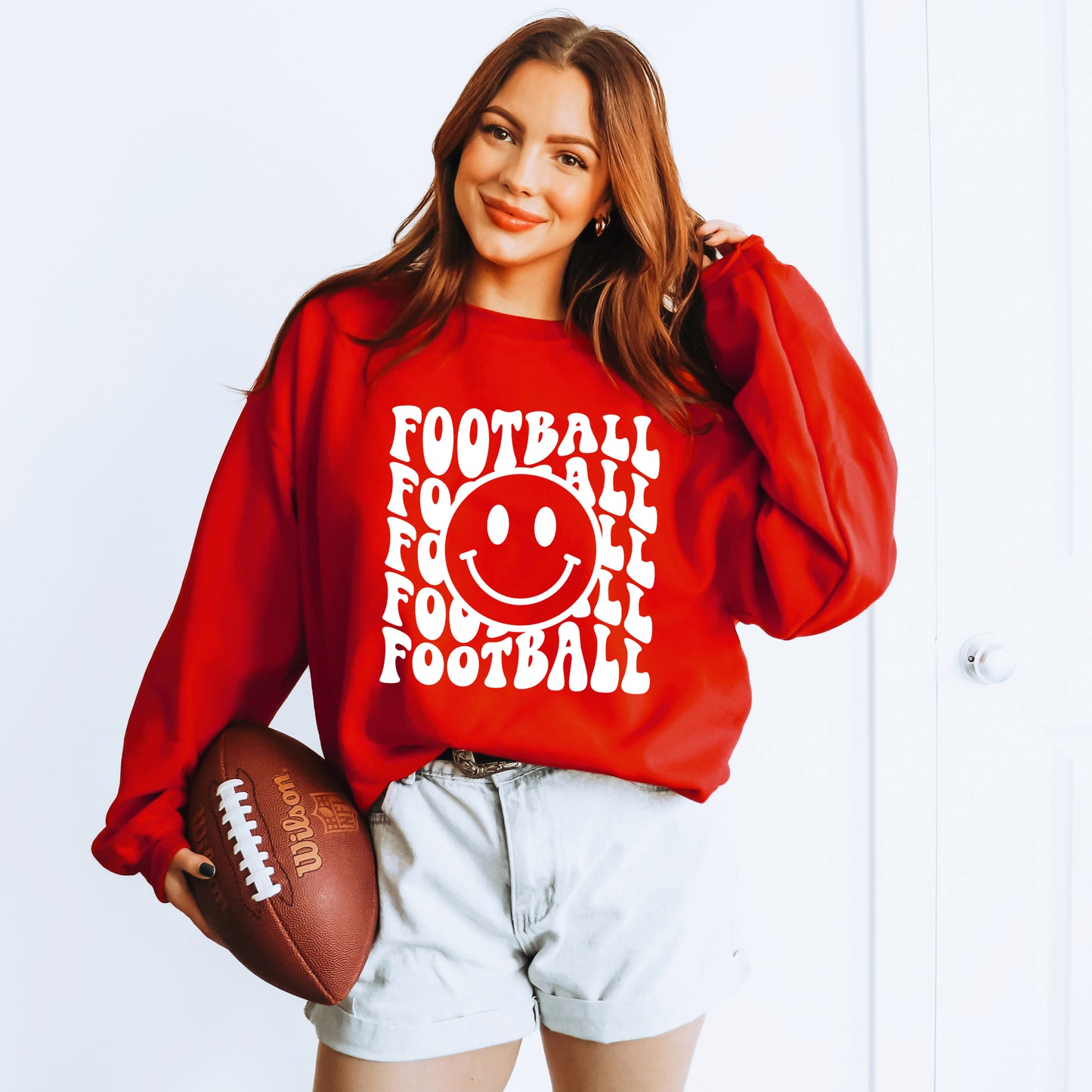 Football Smiley Face | Sweatshirt