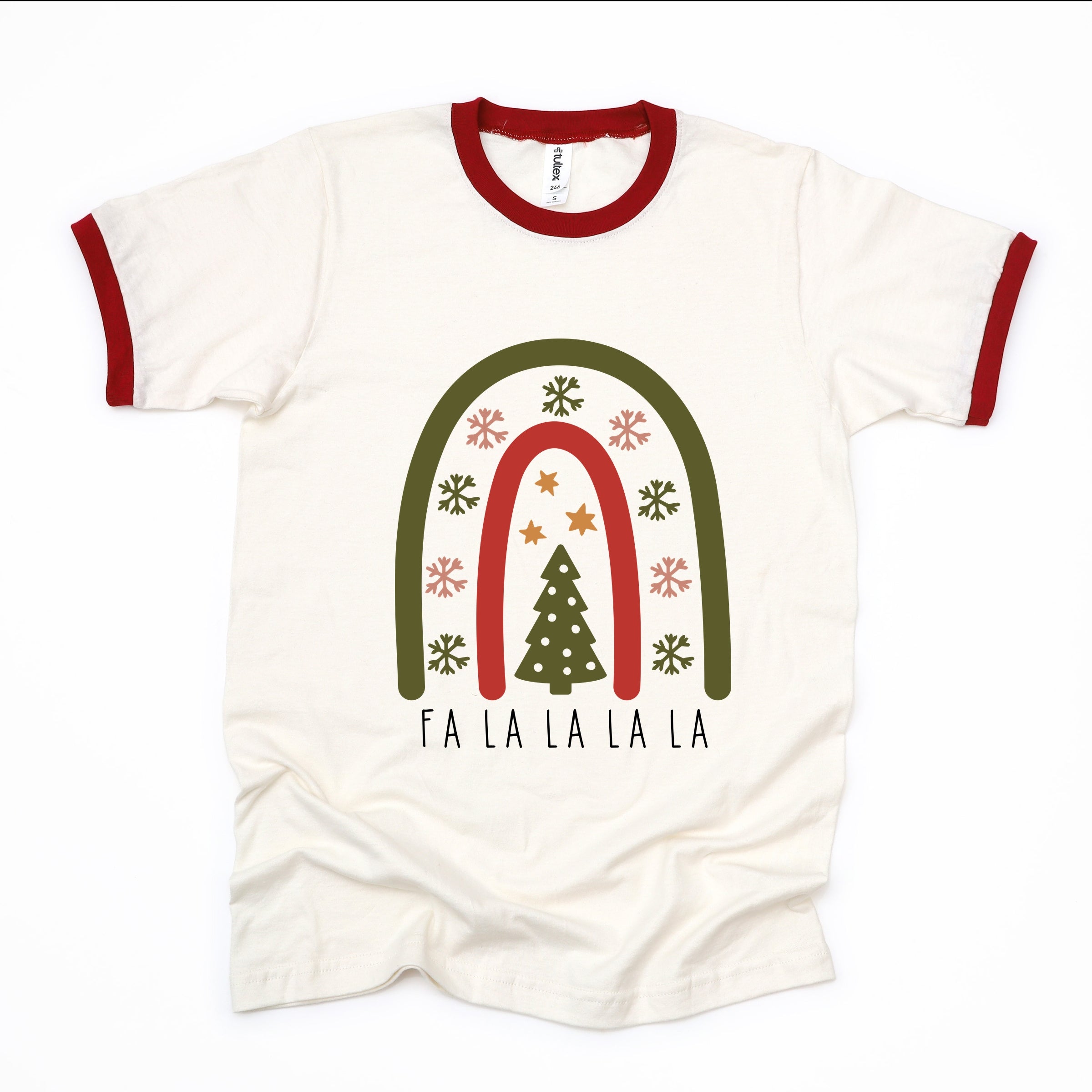 Boho Fa La La Rainbow - Women's Ringer Graphic T-Shirt