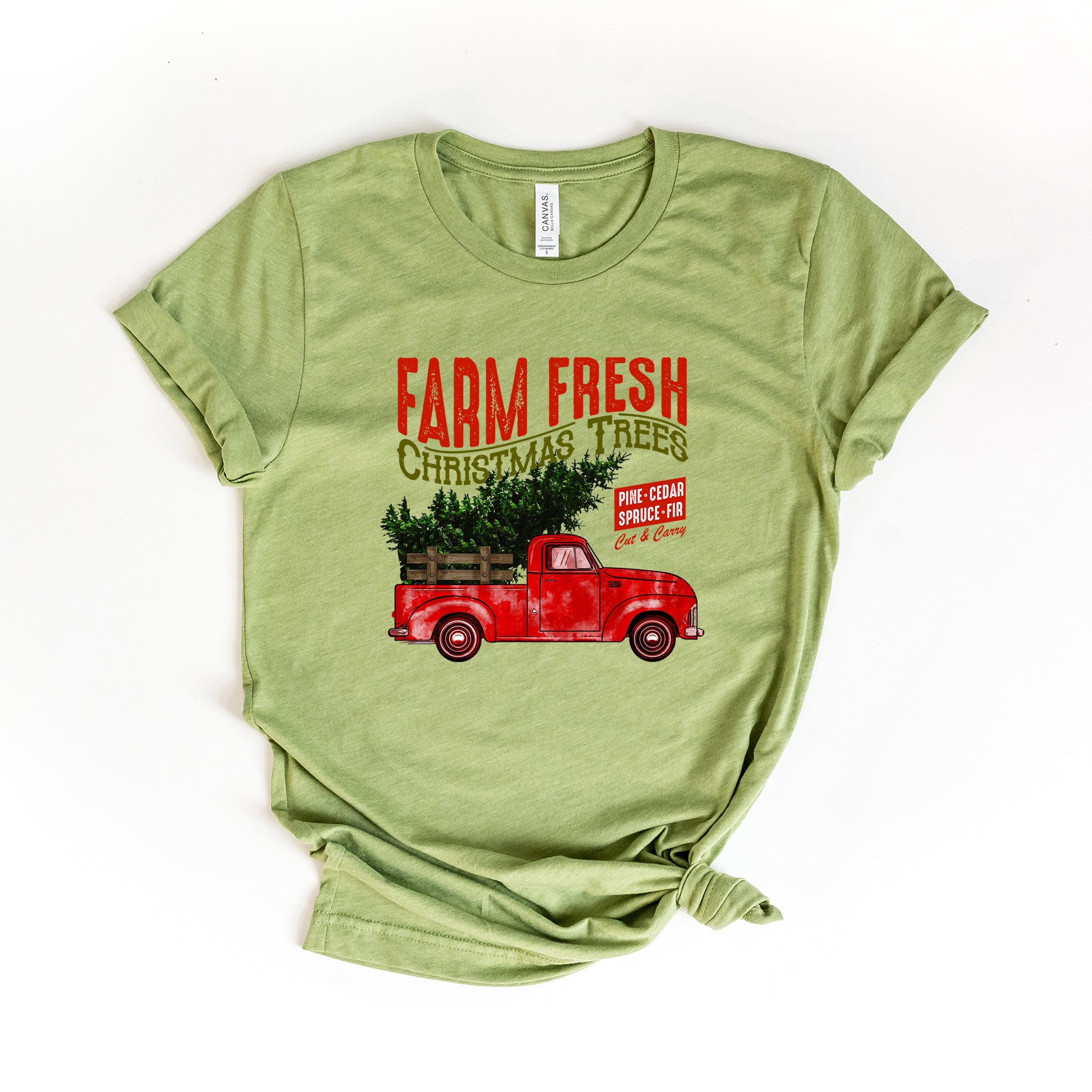 Farm Fresh Christmas Trees Truck - Womens Short Sleeve Tee