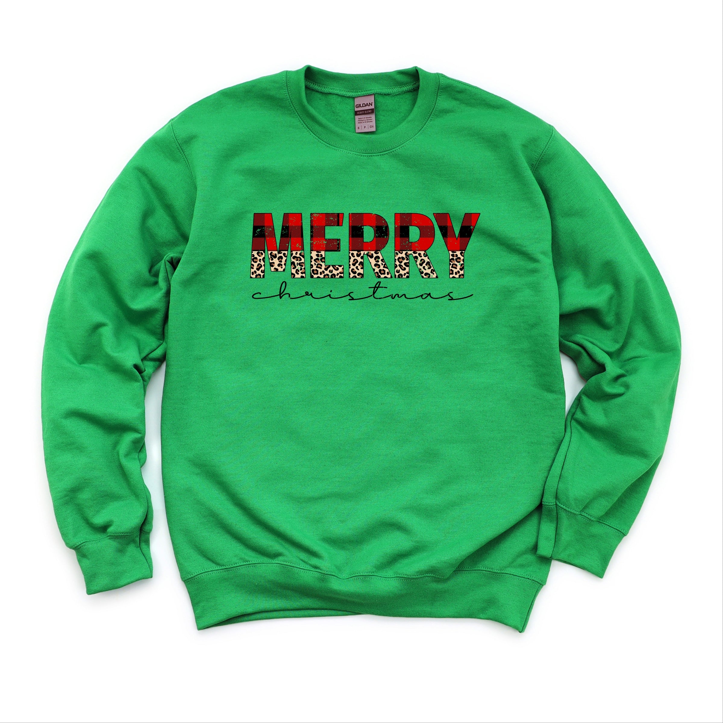 Buffalo Plaid Merry Christmas - Women's Graphic Sweatshirt