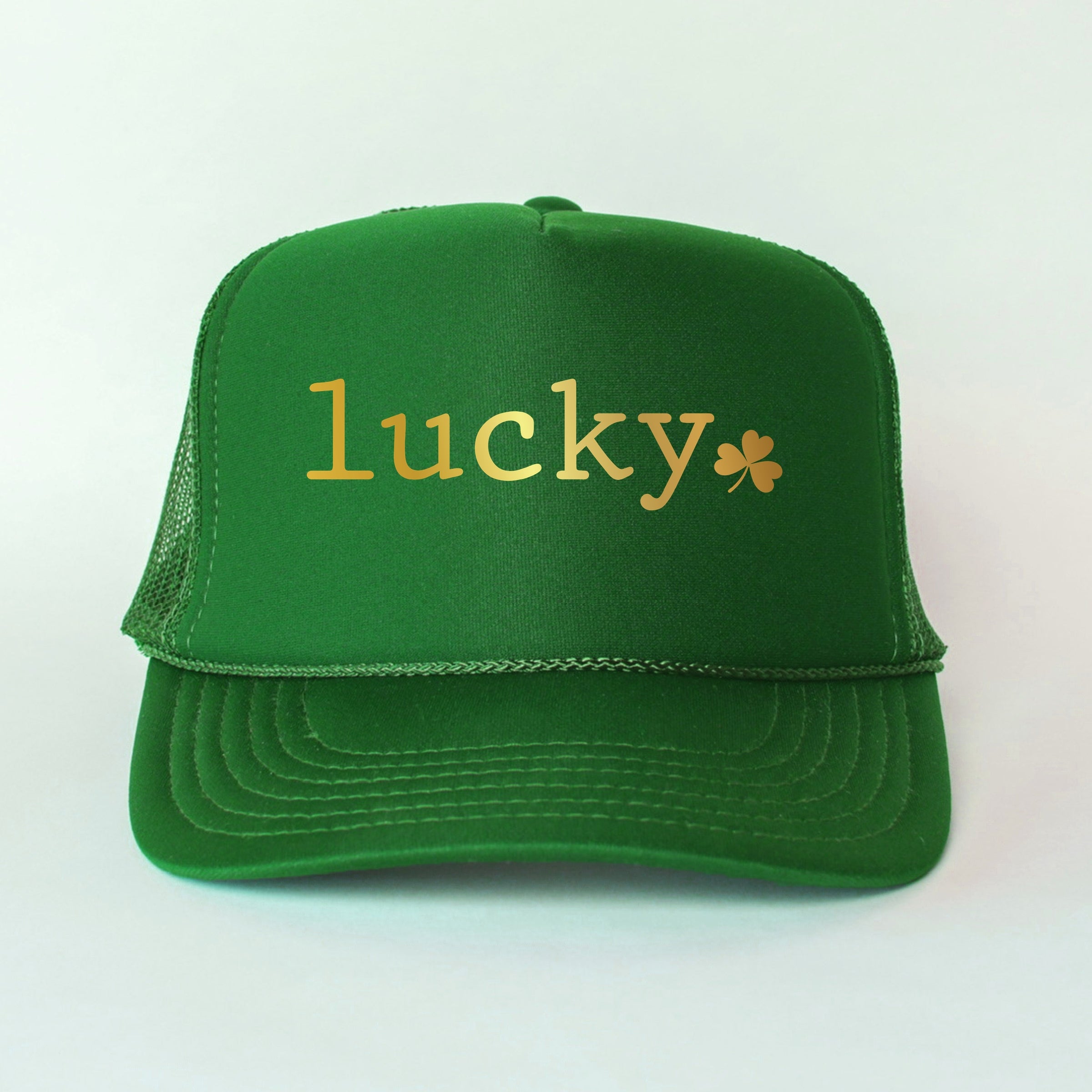Lucky Typewriter Clover - Women's Graphic Foam Trucker Hat