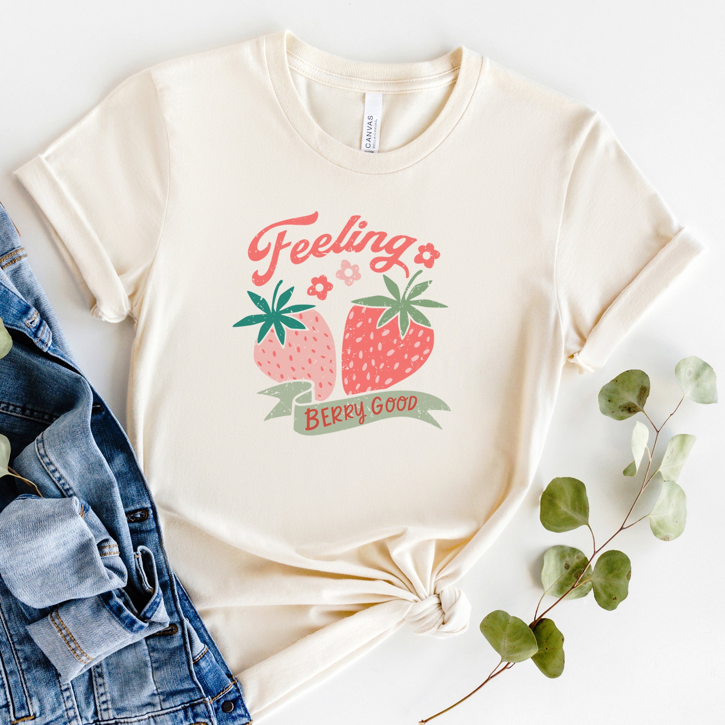 Feeling Berry Good Strawberries - Women's Short Sleeve Graphic T-Shirt