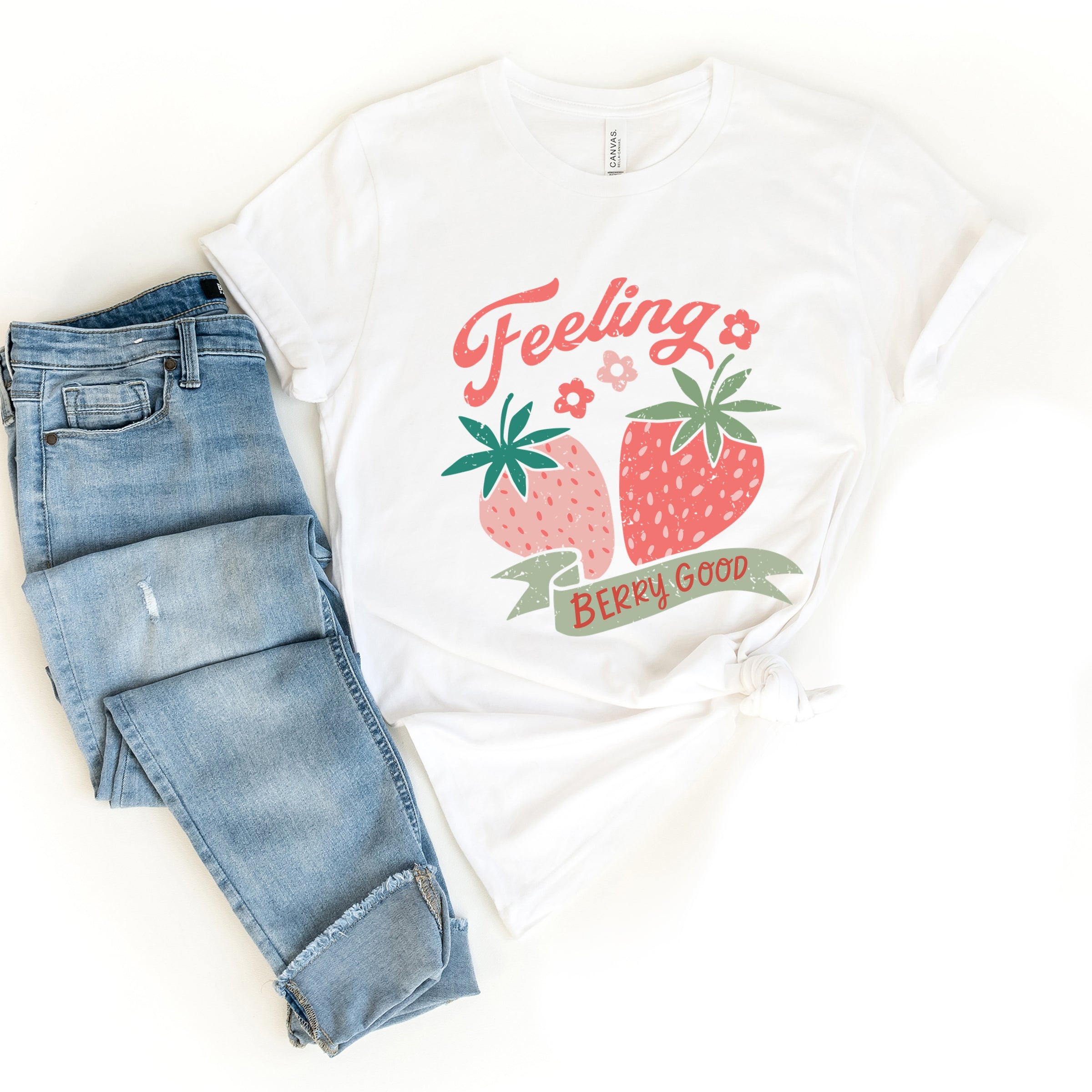 Feeling Berry Good Strawberries - Women's Short Sleeve Graphic T-Shirt