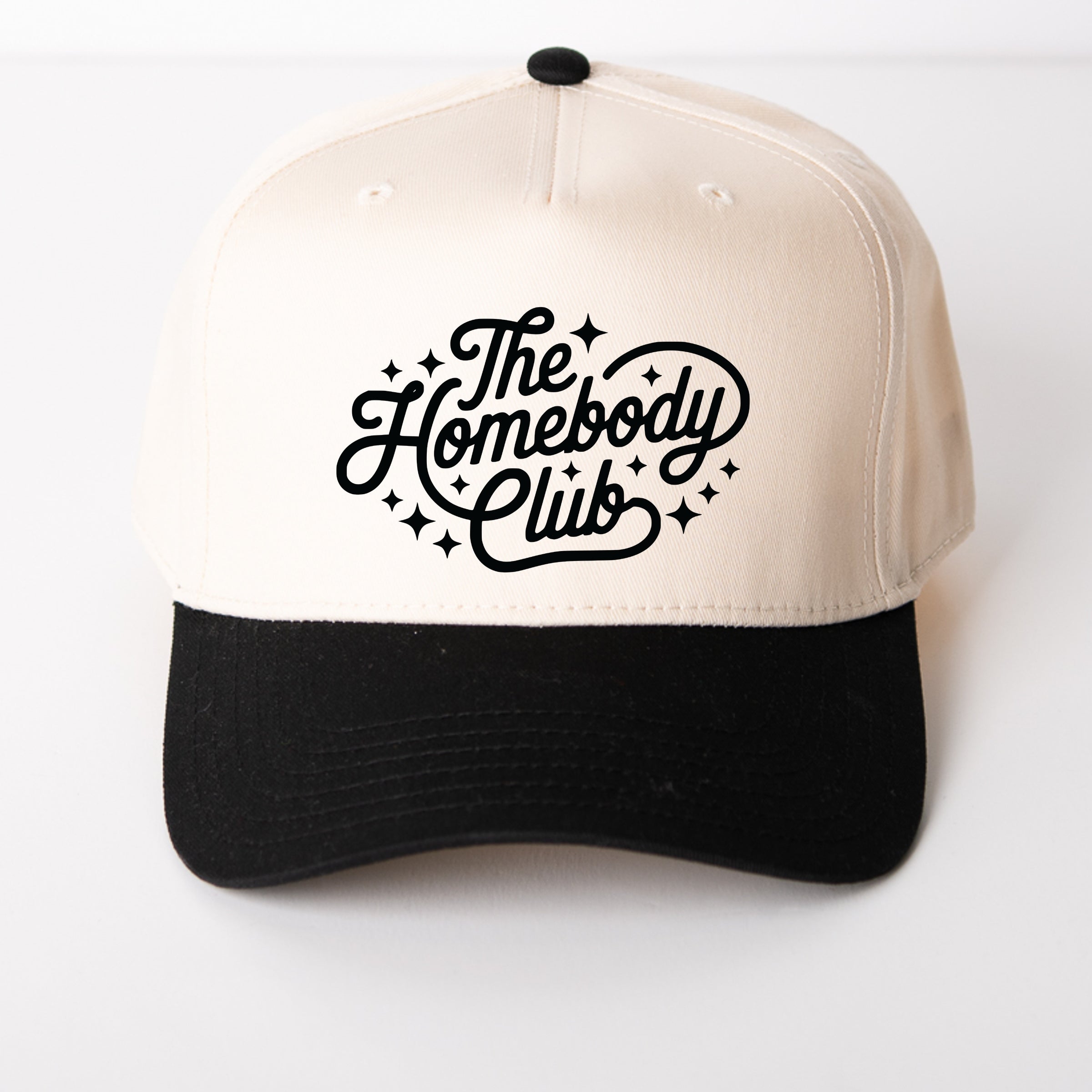 The Homebody Club Cursive Stars - Women's Canvas Trucker Hat