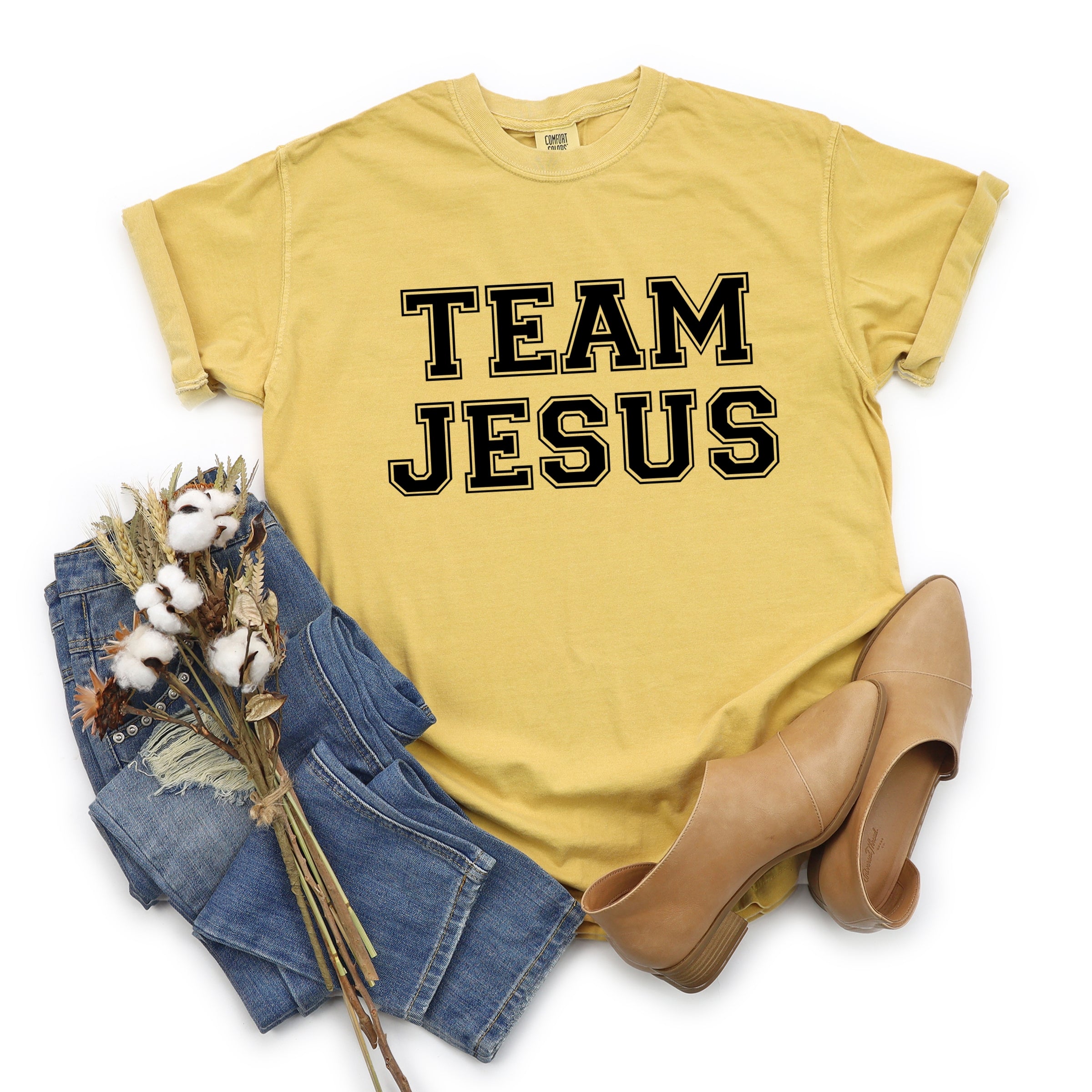 Team Jesus - Women's Garment Dyed Graphic T-Shirt