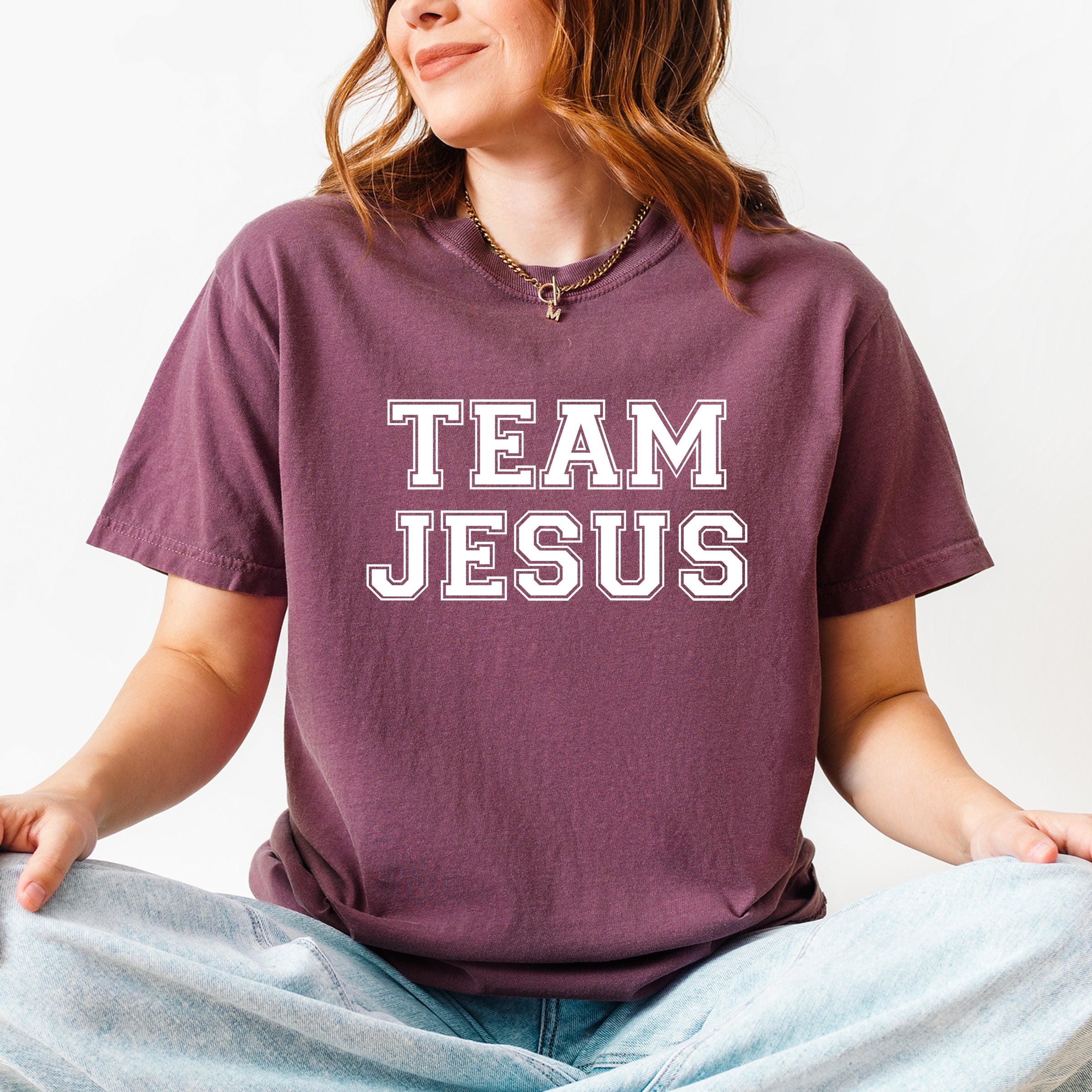 Team Jesus - Women's Garment Dyed Graphic T-Shirt