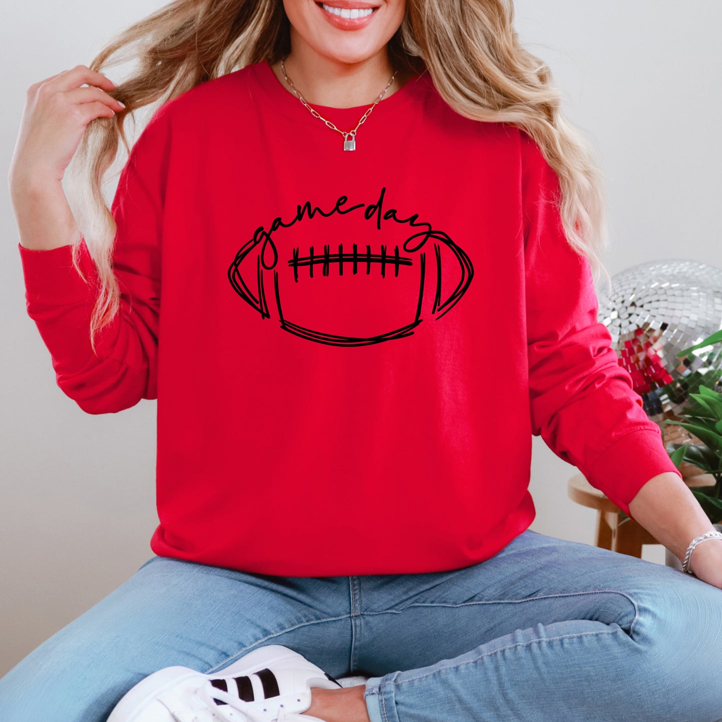 Football Game Day | Garment Dyed Long Sleeve