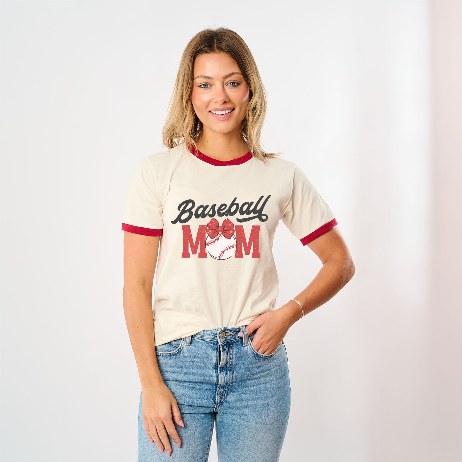 Coquette Baseball Mom | Ringer Tee