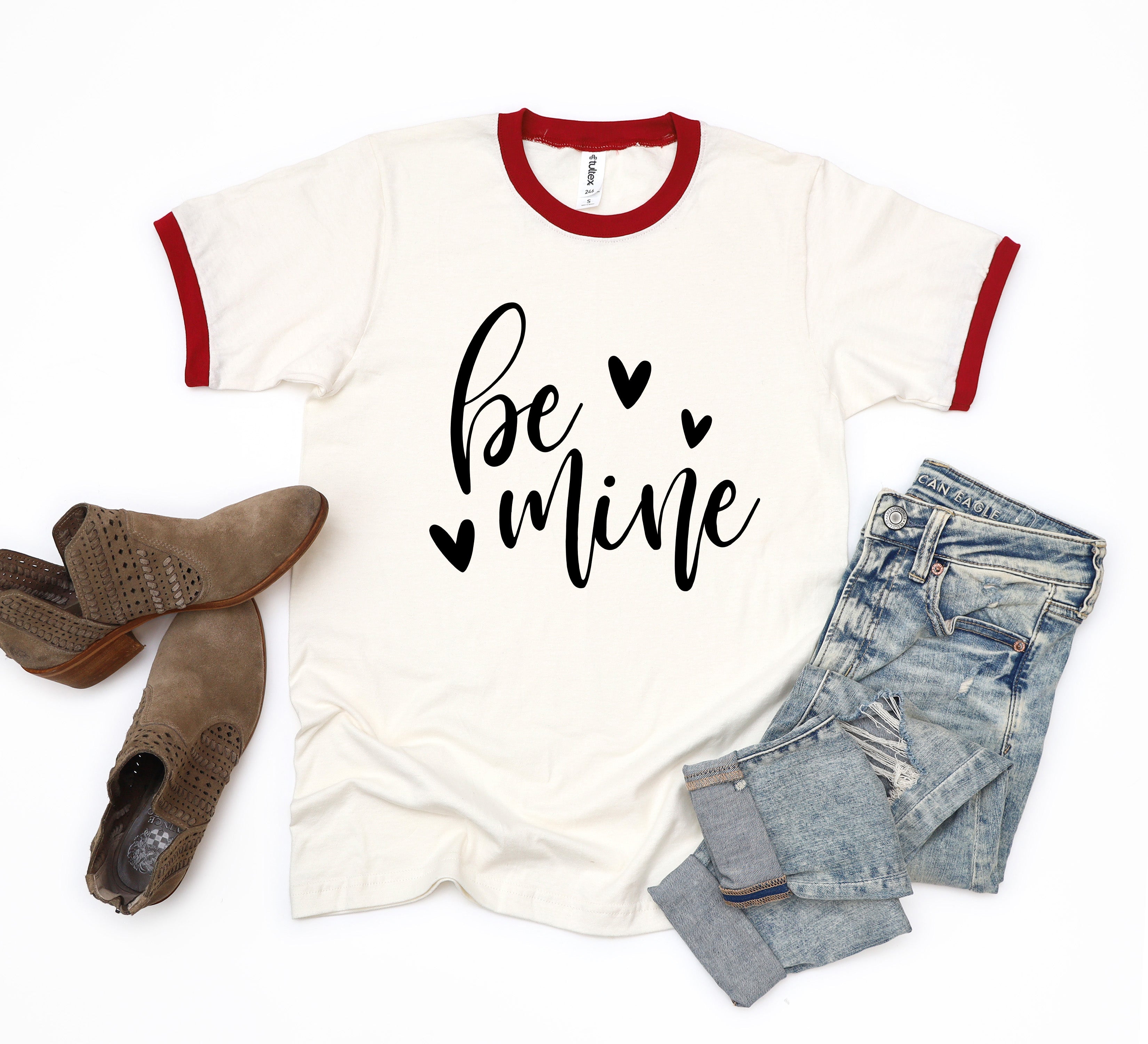 Be Mine Cursive | Ringer Tee