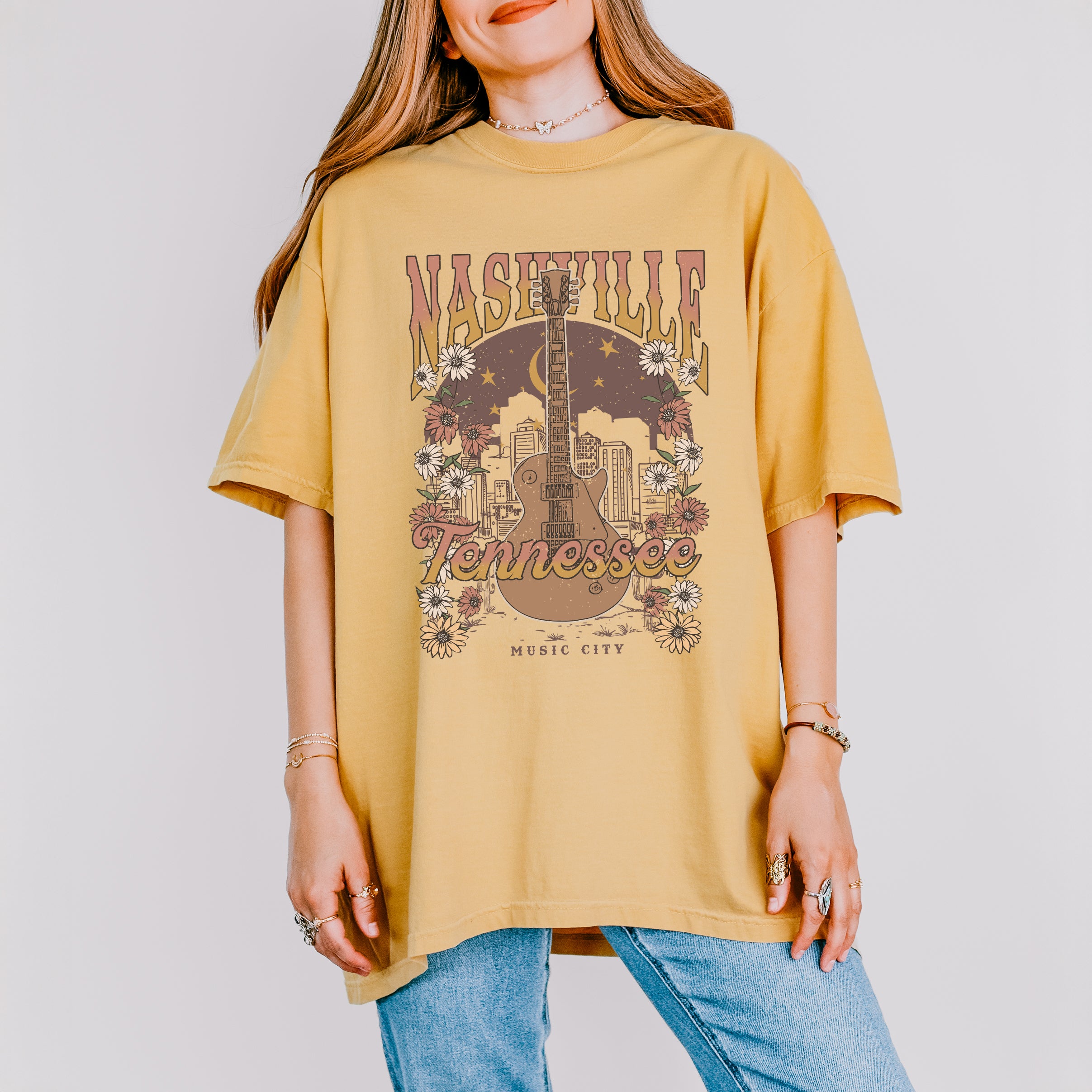 Nashville Tennessee Flowers | Garment Dyed Tee