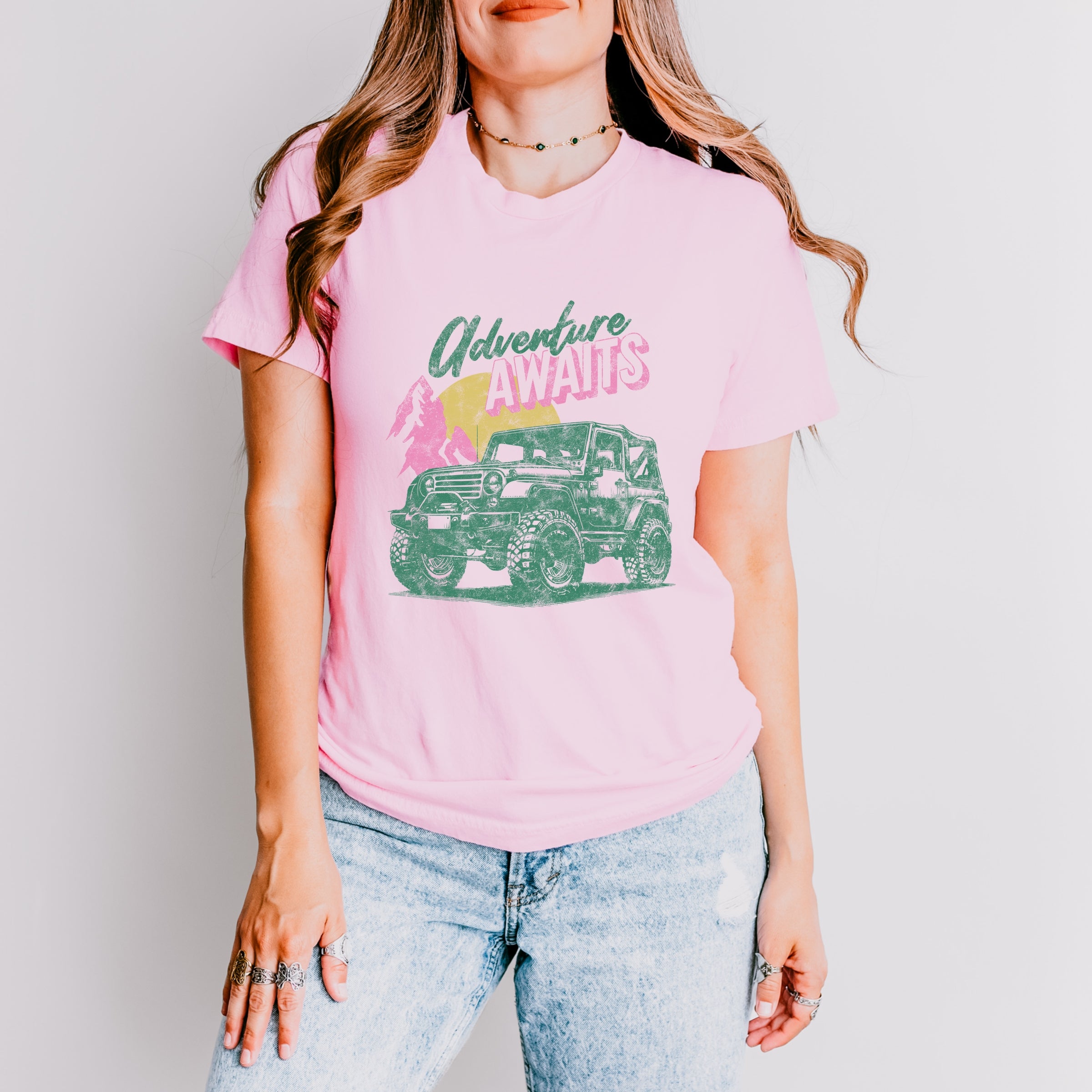 Adventure Awaits Jeep - Women's Short Sleeve Graphic T-Shirt