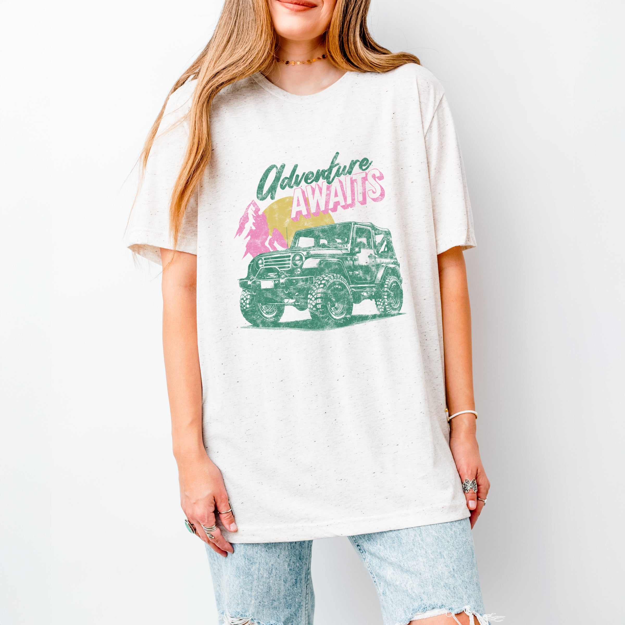 Adventure Awaits Jeep - Women's Short Sleeve Graphic T-Shirt
