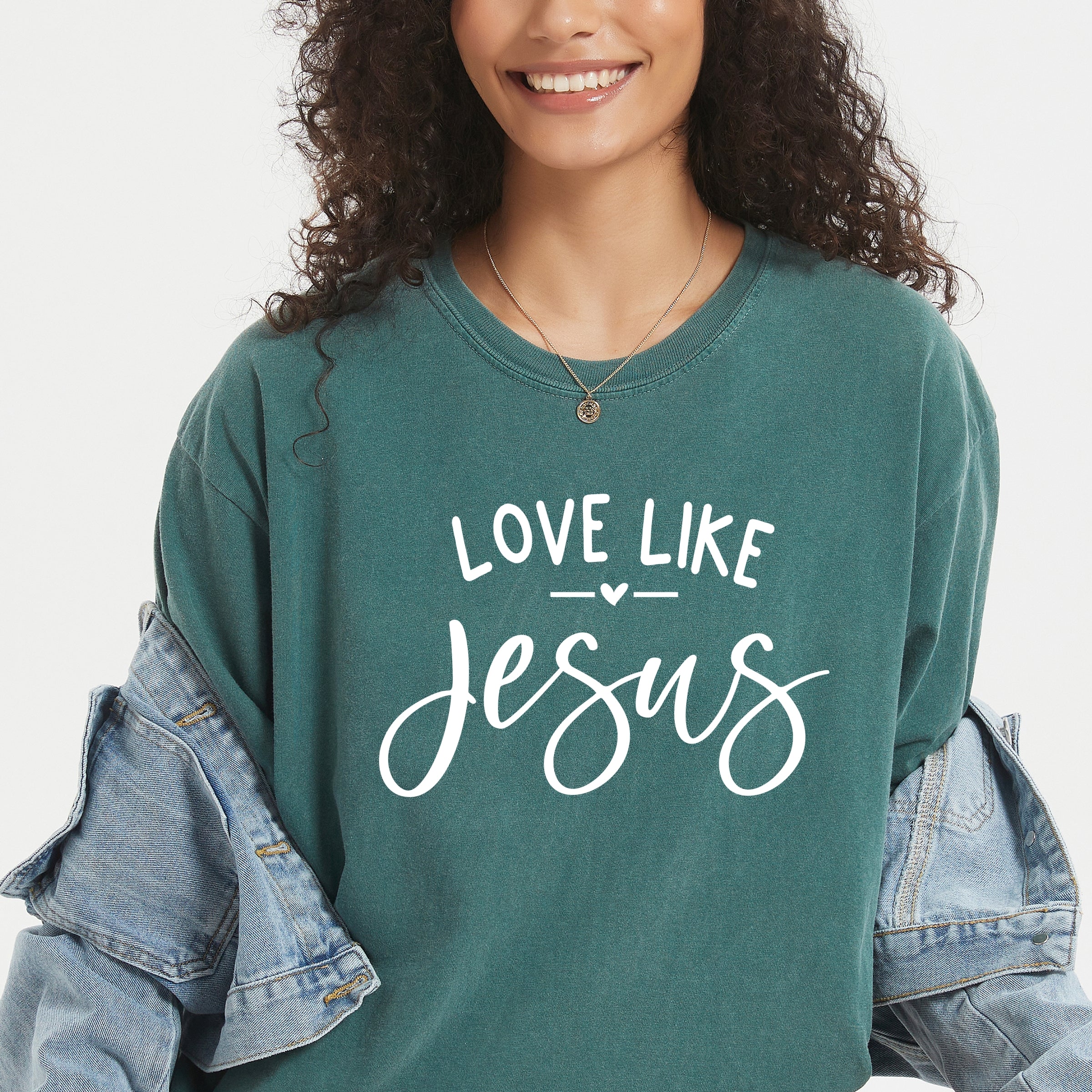 Love Like Jesus - Women's Garment Dyed Graphic T-Shirt