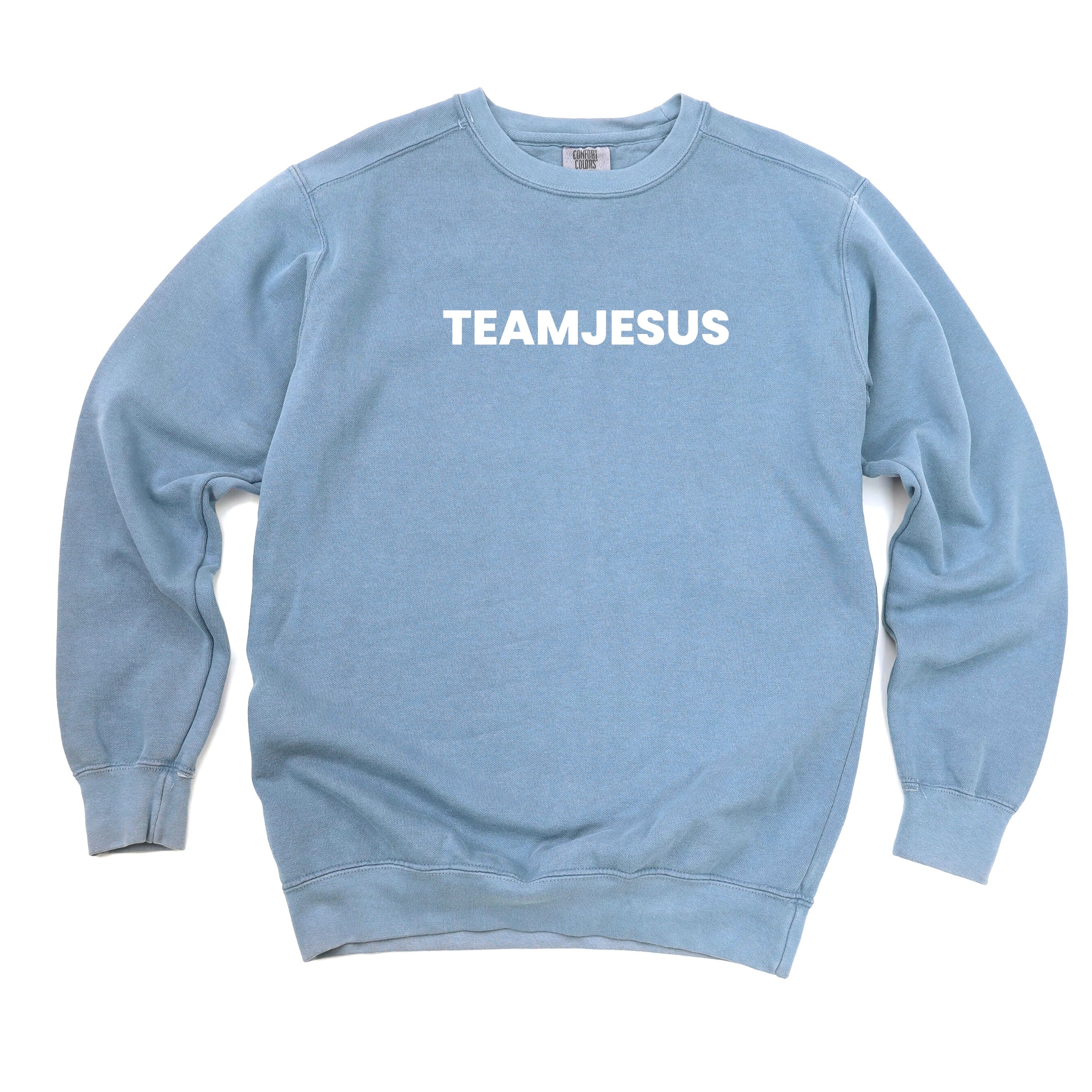 Team Jesus, Jesus Loves You - Women's Garment Dyed Graphic Sweatshirt