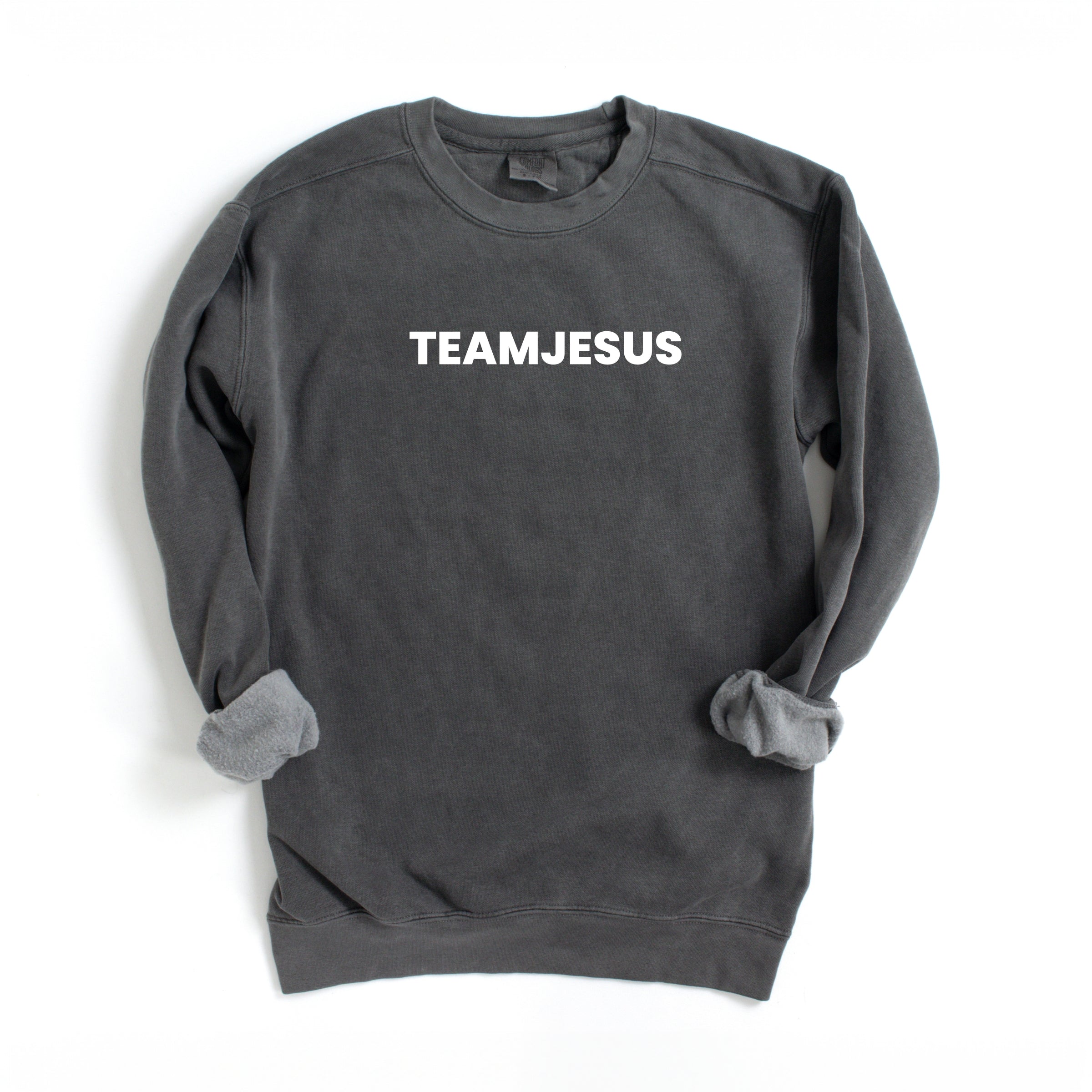 Team Jesus, Jesus Loves You - Women's Garment Dyed Graphic Sweatshirt