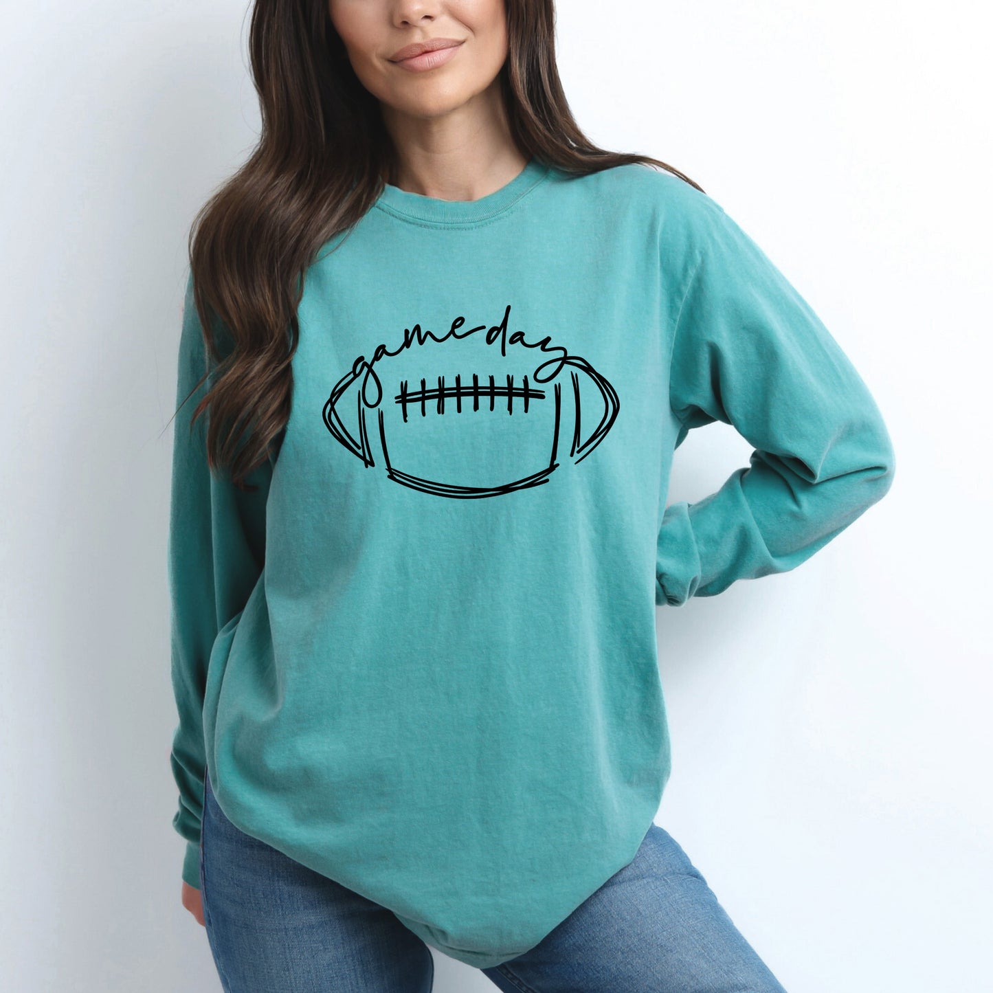 Football Game Day | Garment Dyed Long Sleeve