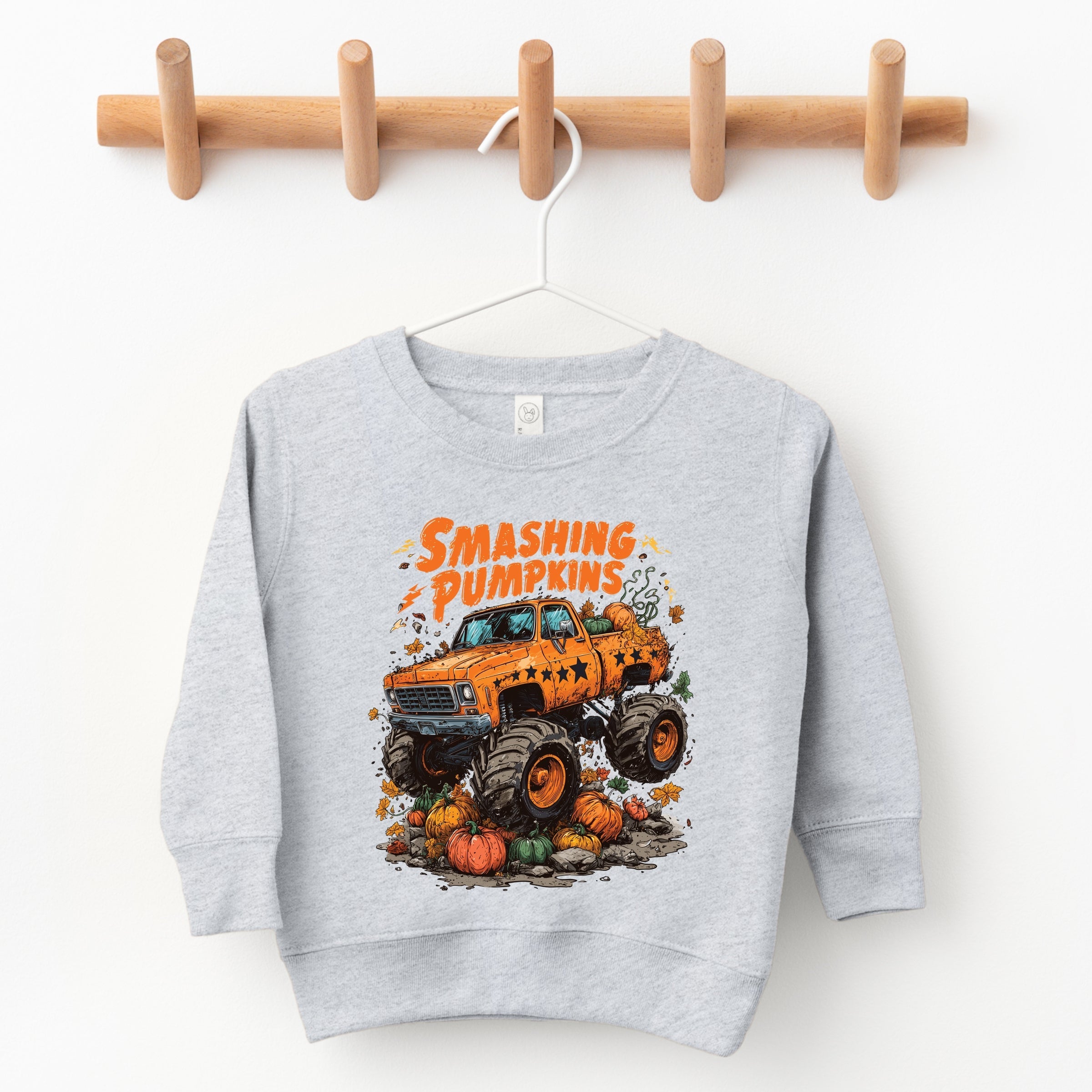 Smashing Pumpkins Monster Truck Grunge - Kids Toddler Graphic Sweatshirt and Kids Youth Graphic Sweatshirt