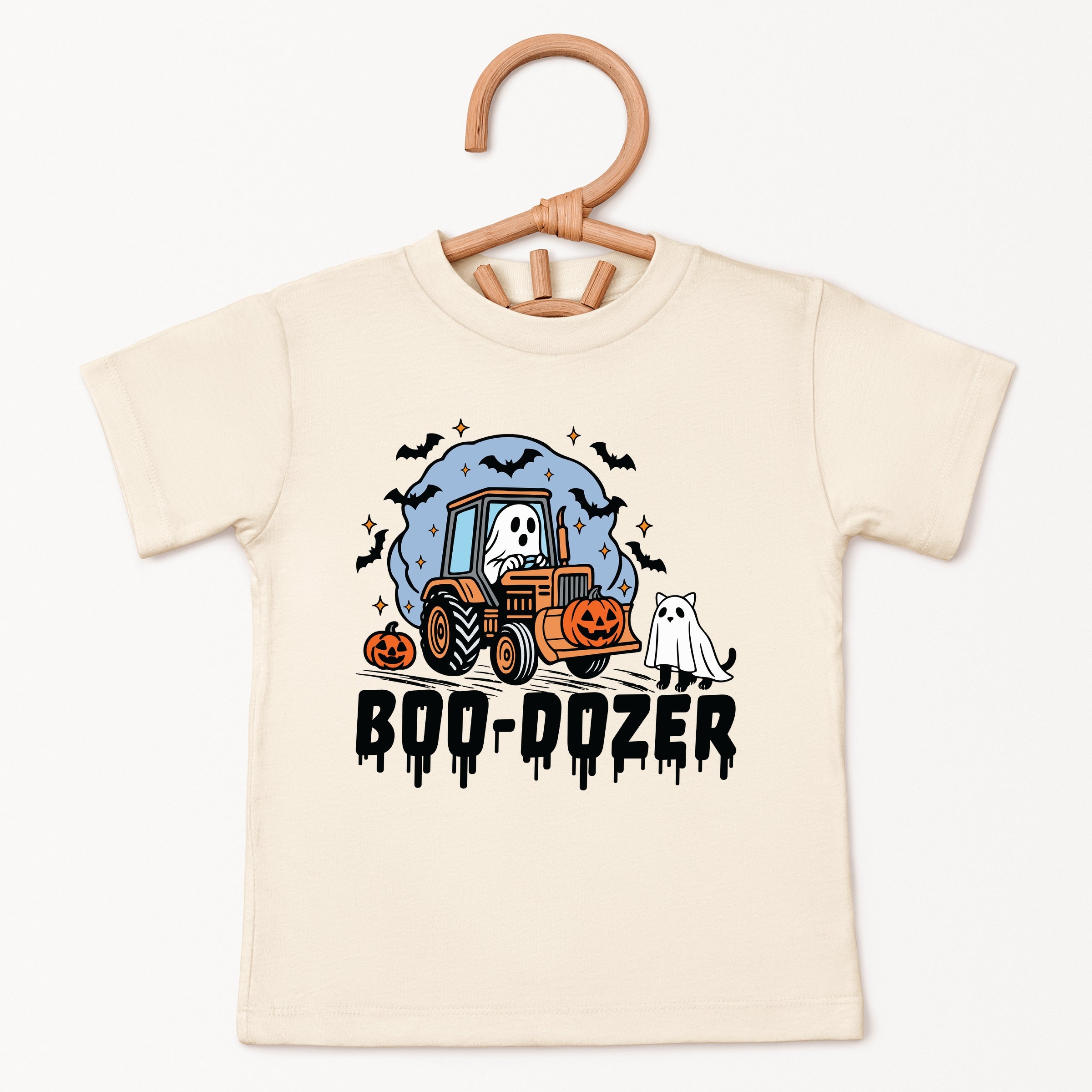 Boo-Dozer Ghost - Youth Short Sleeve Graphic T-Shirt and Toddler Short Sleeve Graphic T-Shirt