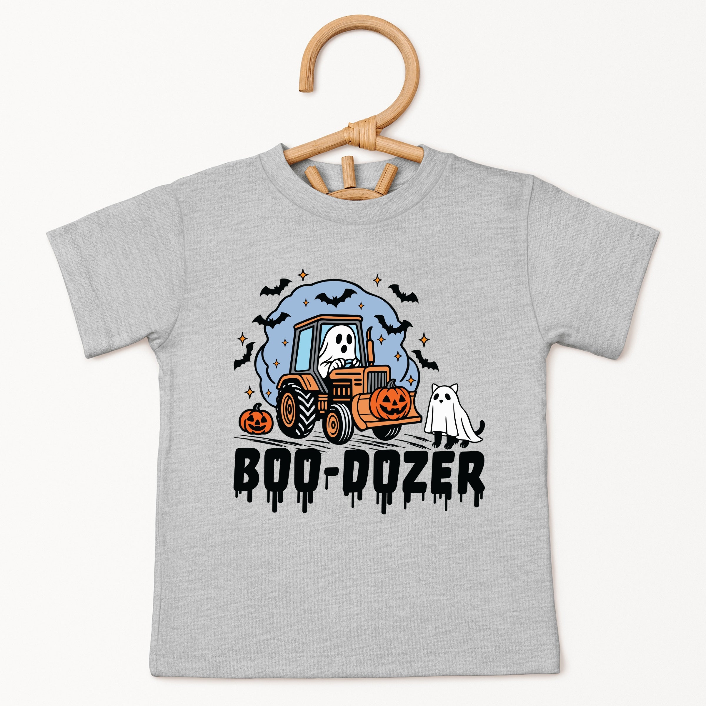 Boo-Dozer Ghost - Youth Short Sleeve Graphic T-Shirt and Toddler Short Sleeve Graphic T-Shirt