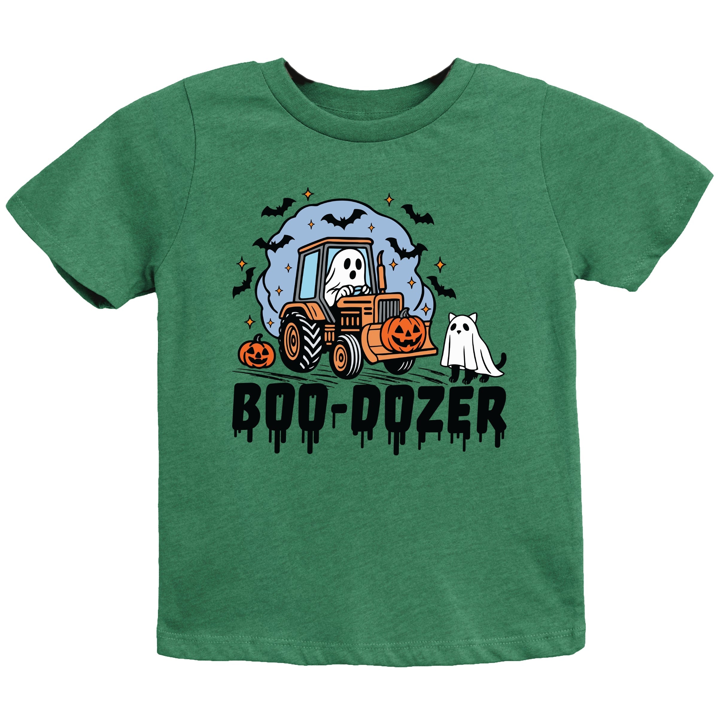 Boo-Dozer Ghost - Youth Short Sleeve Graphic T-Shirt and Toddler Short Sleeve Graphic T-Shirt