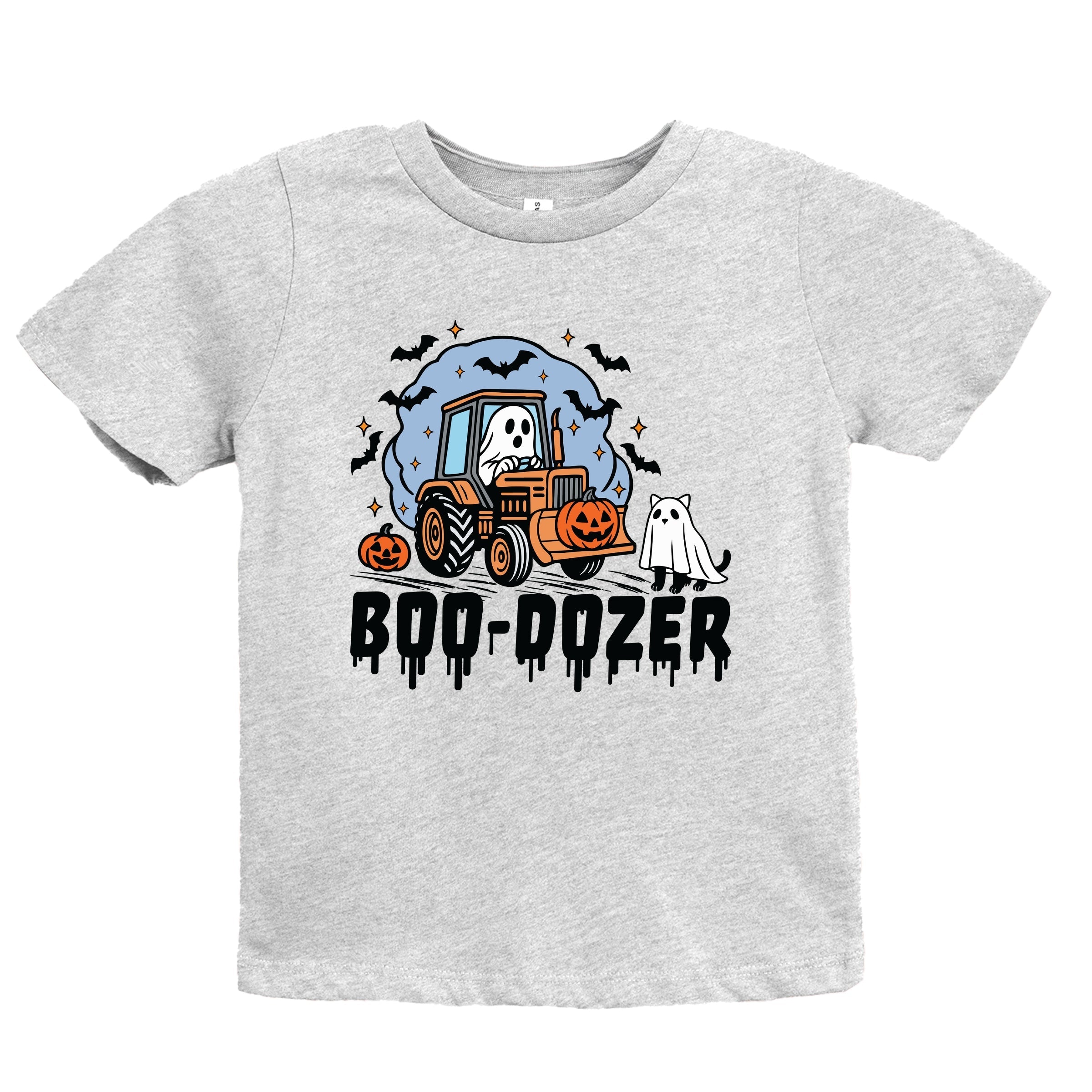 Boo-Dozer Ghost - Youth Short Sleeve Graphic T-Shirt and Toddler Short Sleeve Graphic T-Shirt