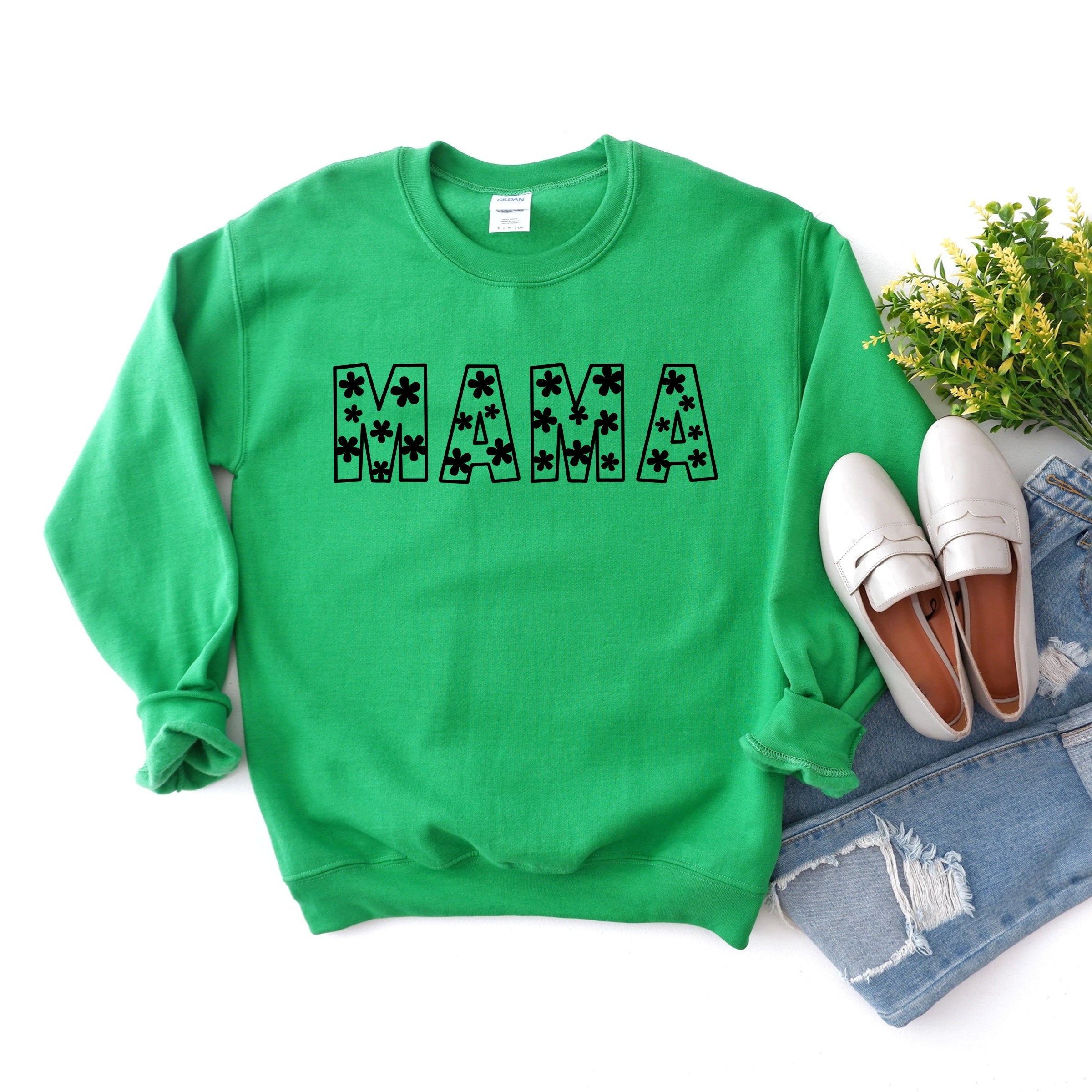 Flower Mama Bold - Women's Graphic Sweatshirt