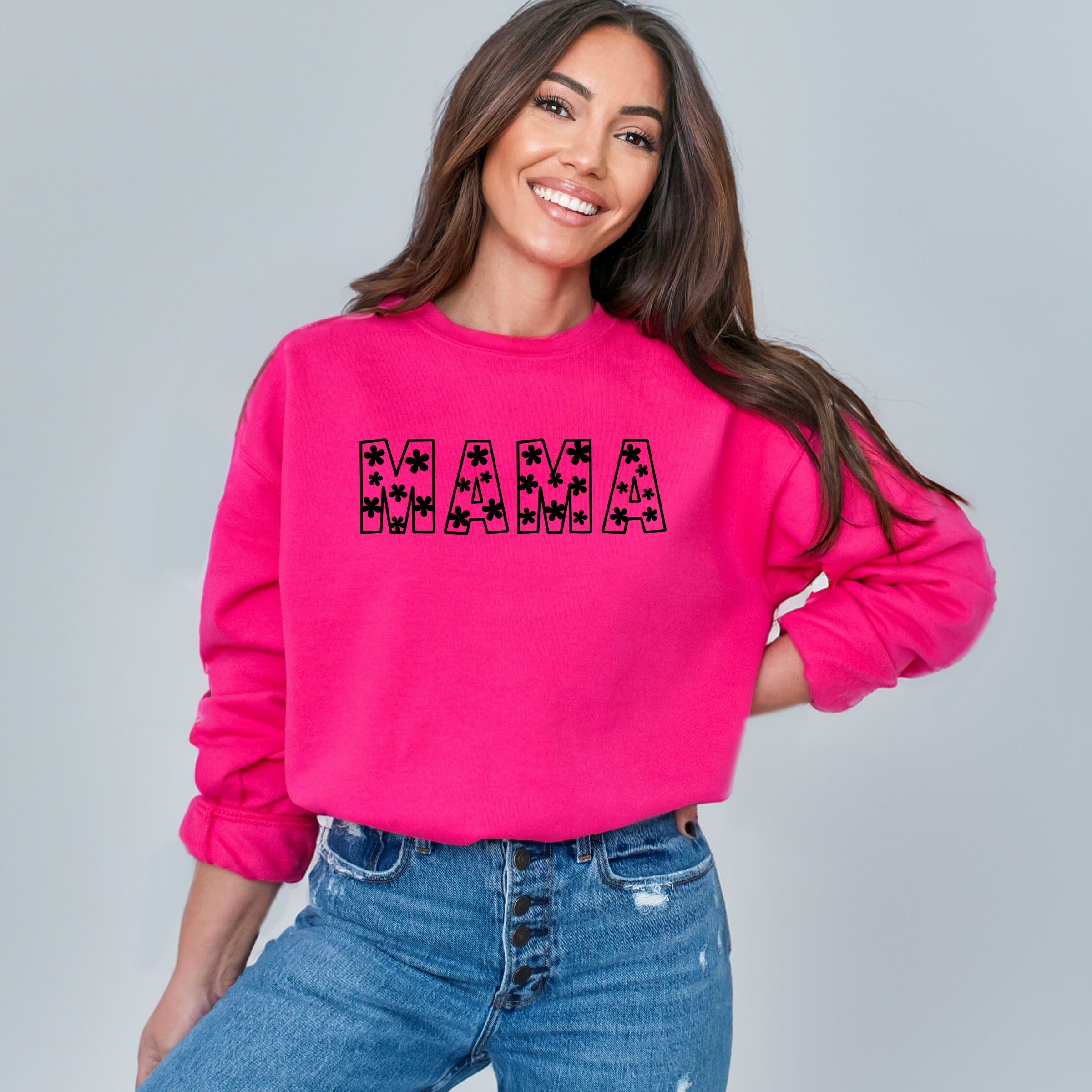 Flower Mama Bold - Women's Graphic Sweatshirt