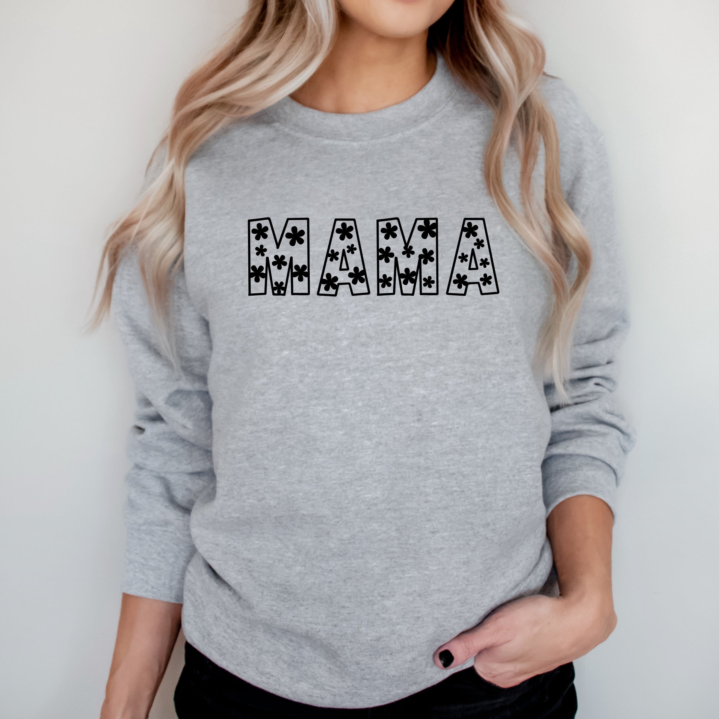 Flower Mama Bold - Women's Graphic Sweatshirt
