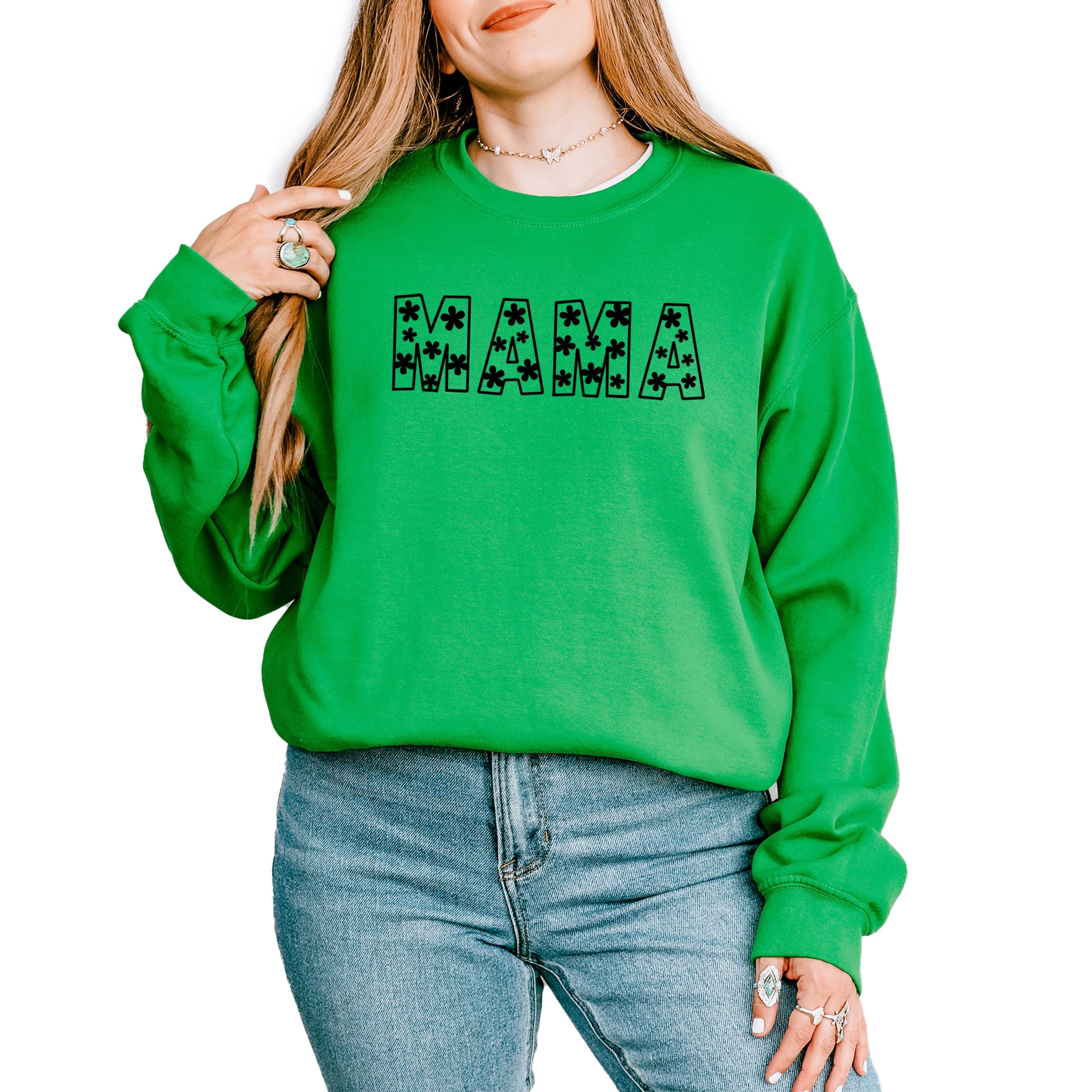 Flower Mama Bold - Women's Graphic Sweatshirt