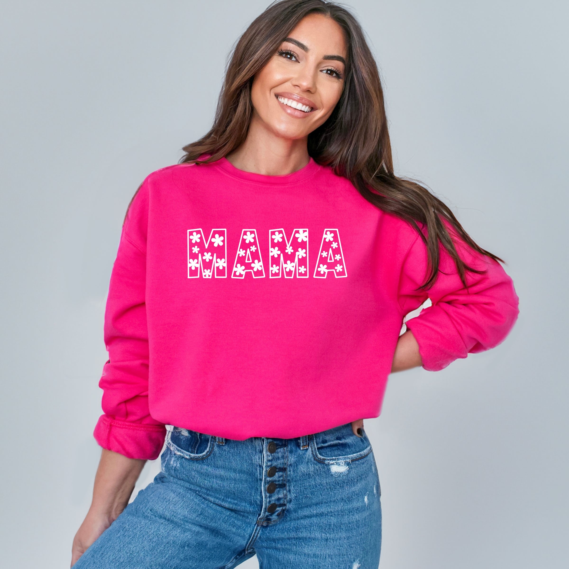 Flower Mama Bold - Women's Graphic Sweatshirt