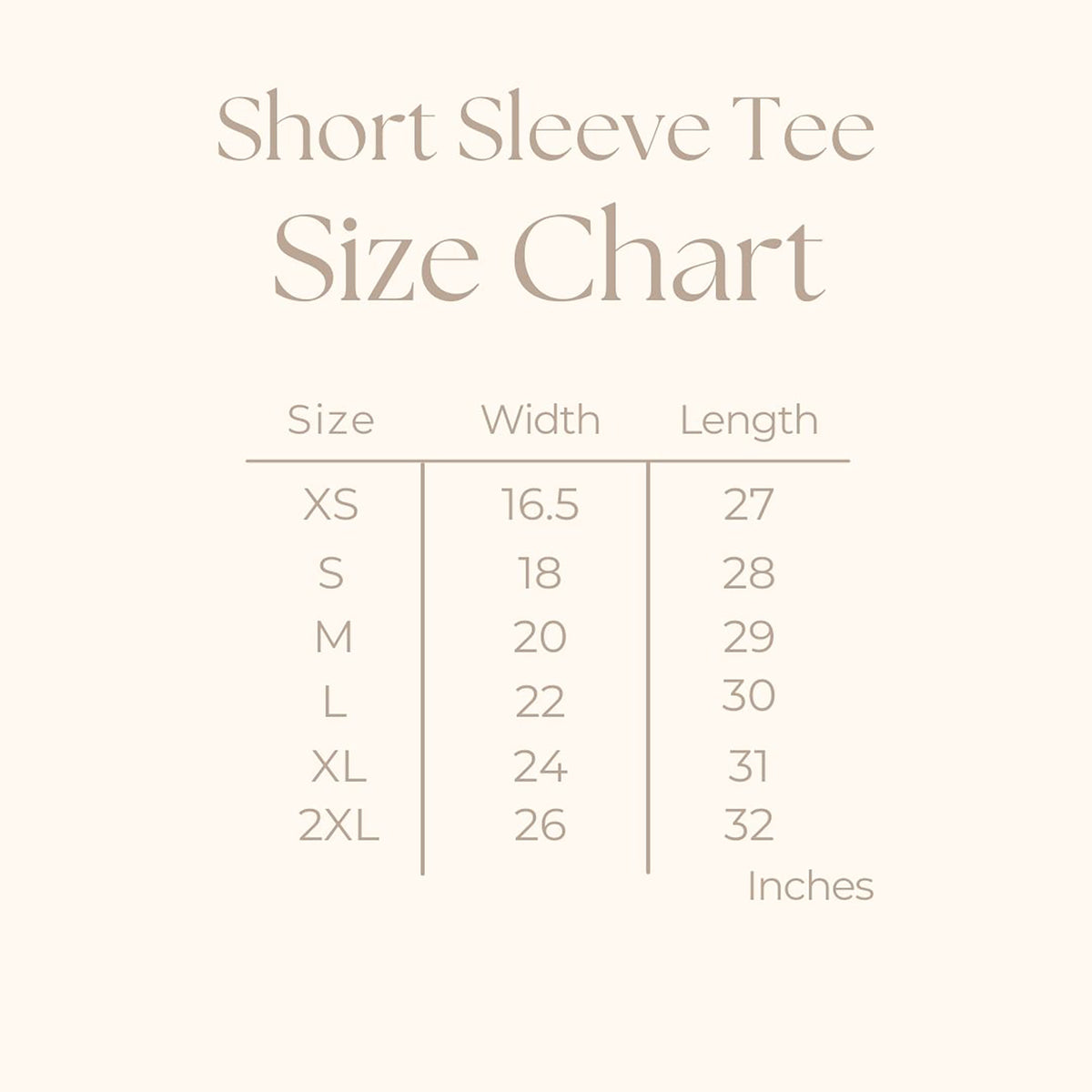 Women's Short Sleeve Graphic T-Shirt - size guide