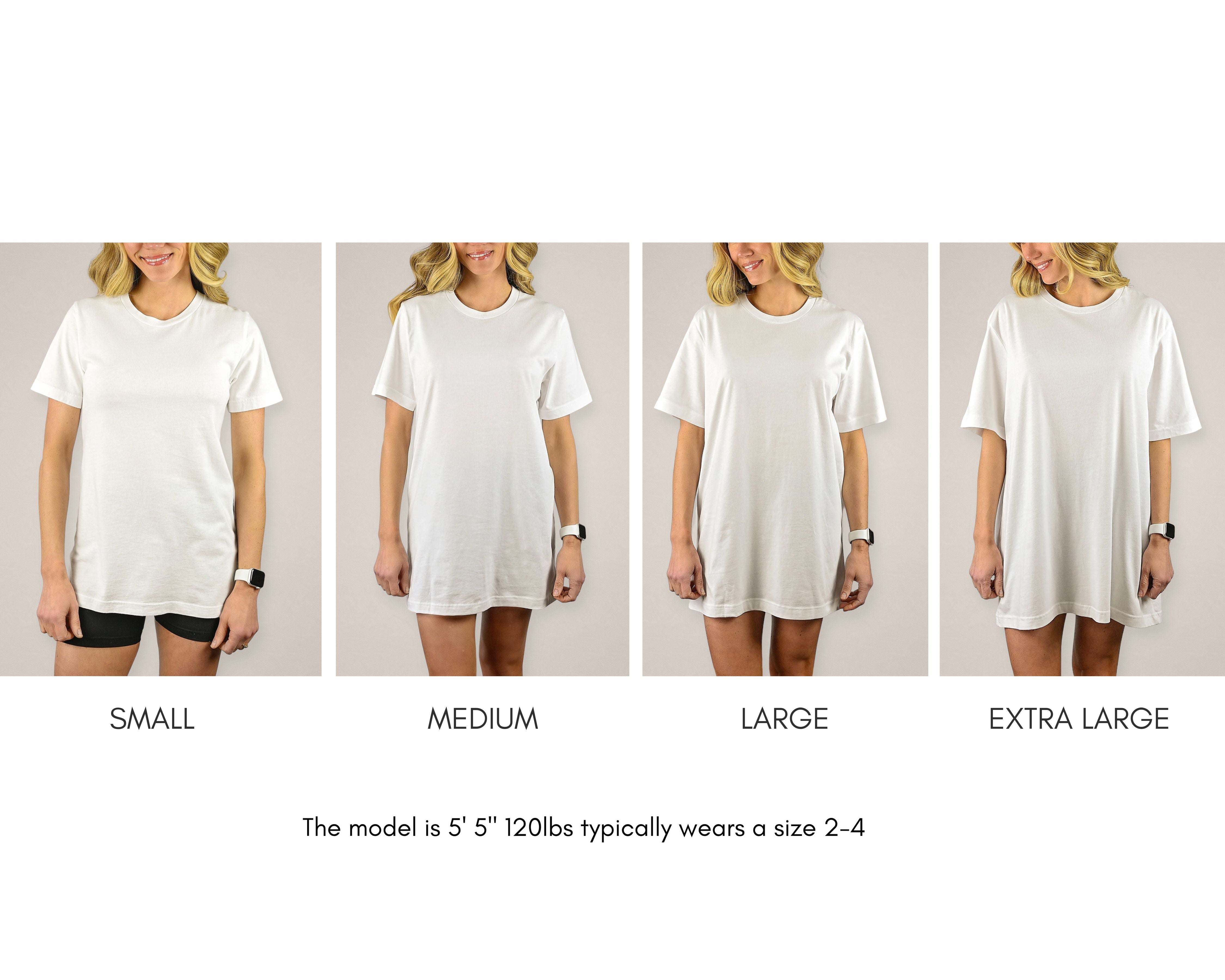 Womens Short Sleeve Graphic T-Shirt - size guide