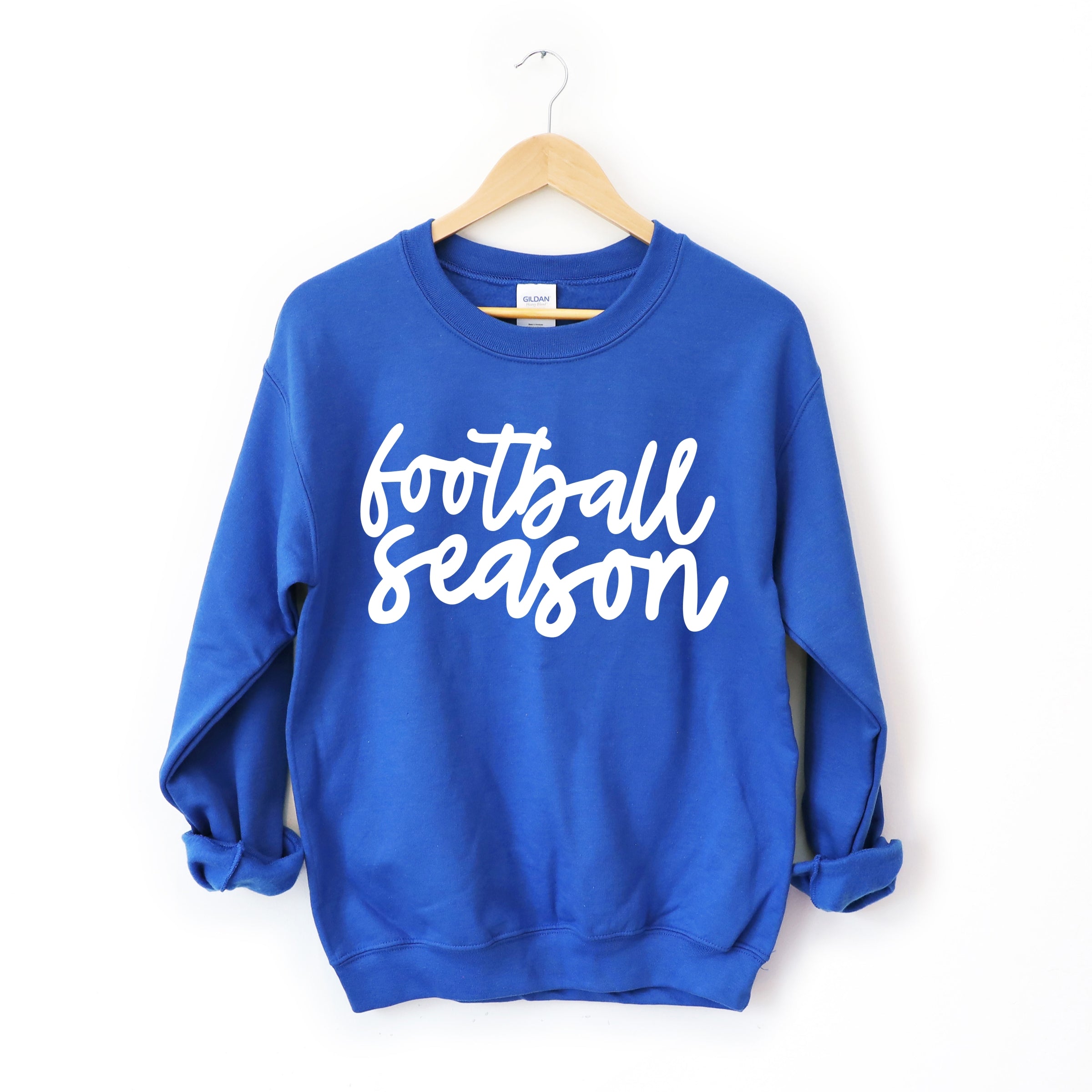 Football Season Cursive - Womens Sweatshirt